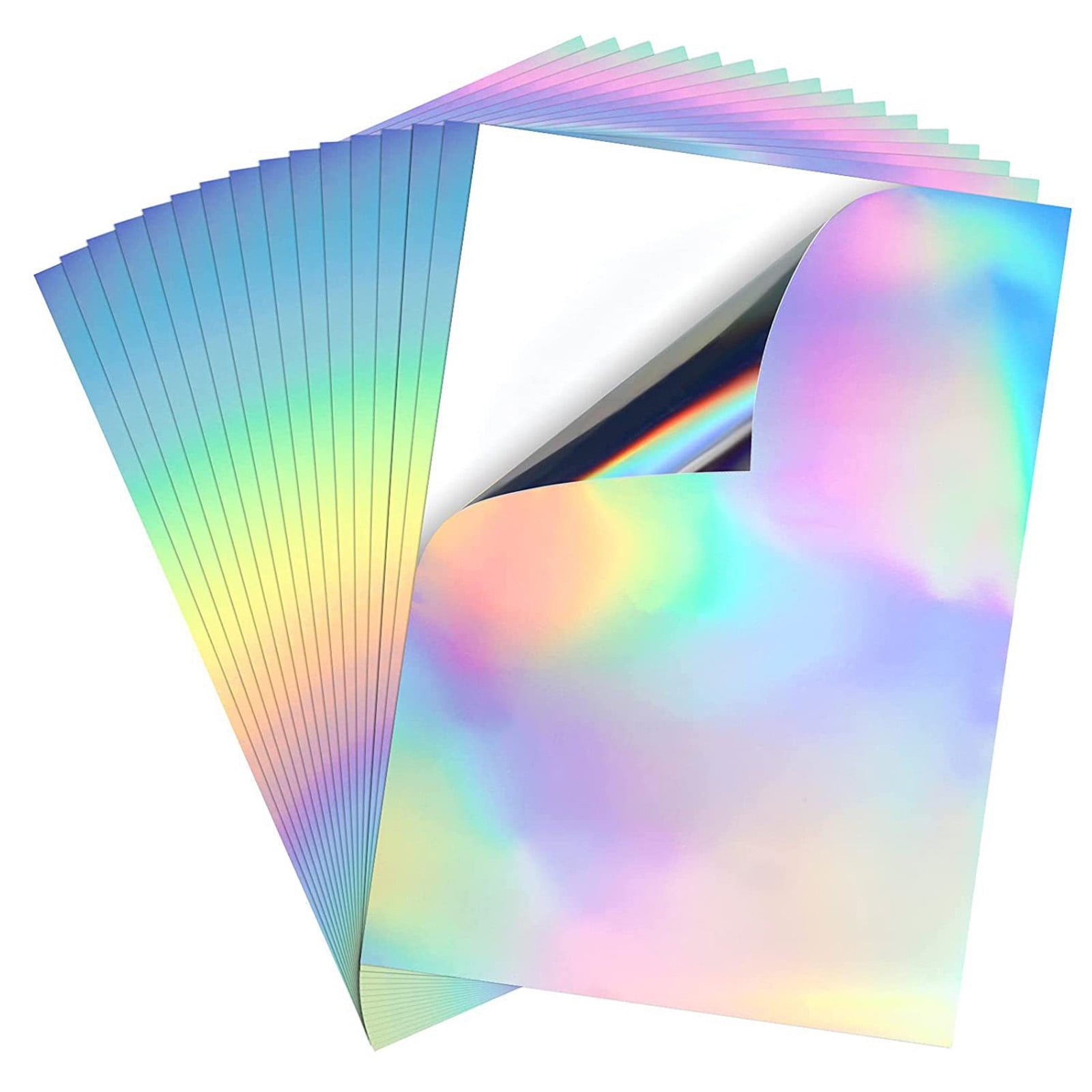 20x Printable Holographic Vinyl Waterproof Sticker Paper Premium Adhesive Sheet Walmart