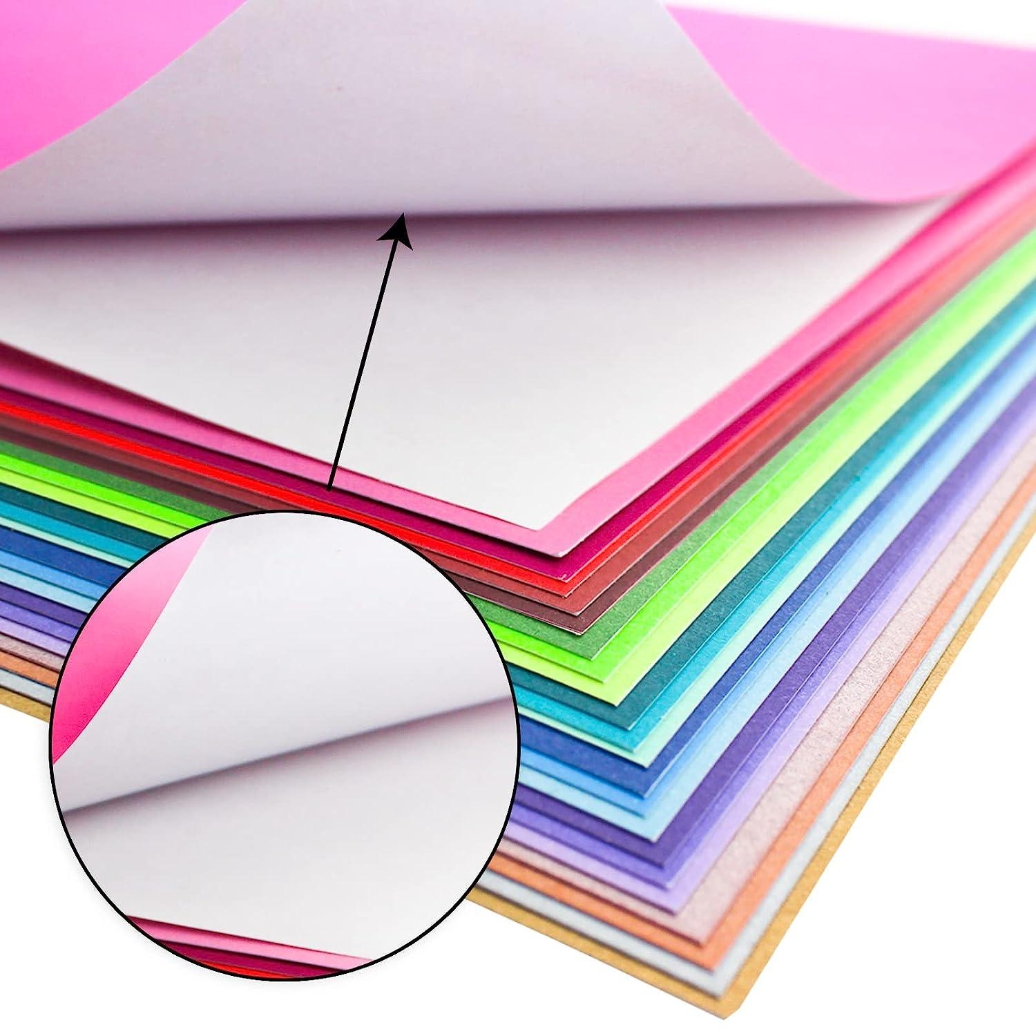 24 Sheets A4 Self Adhesive Cardstock Paper 22 Colored Printable Sticker Sheets For Crafts Compatible With Cricut Die Cutting Machines Buy Now With Express International Delivery GoSupps