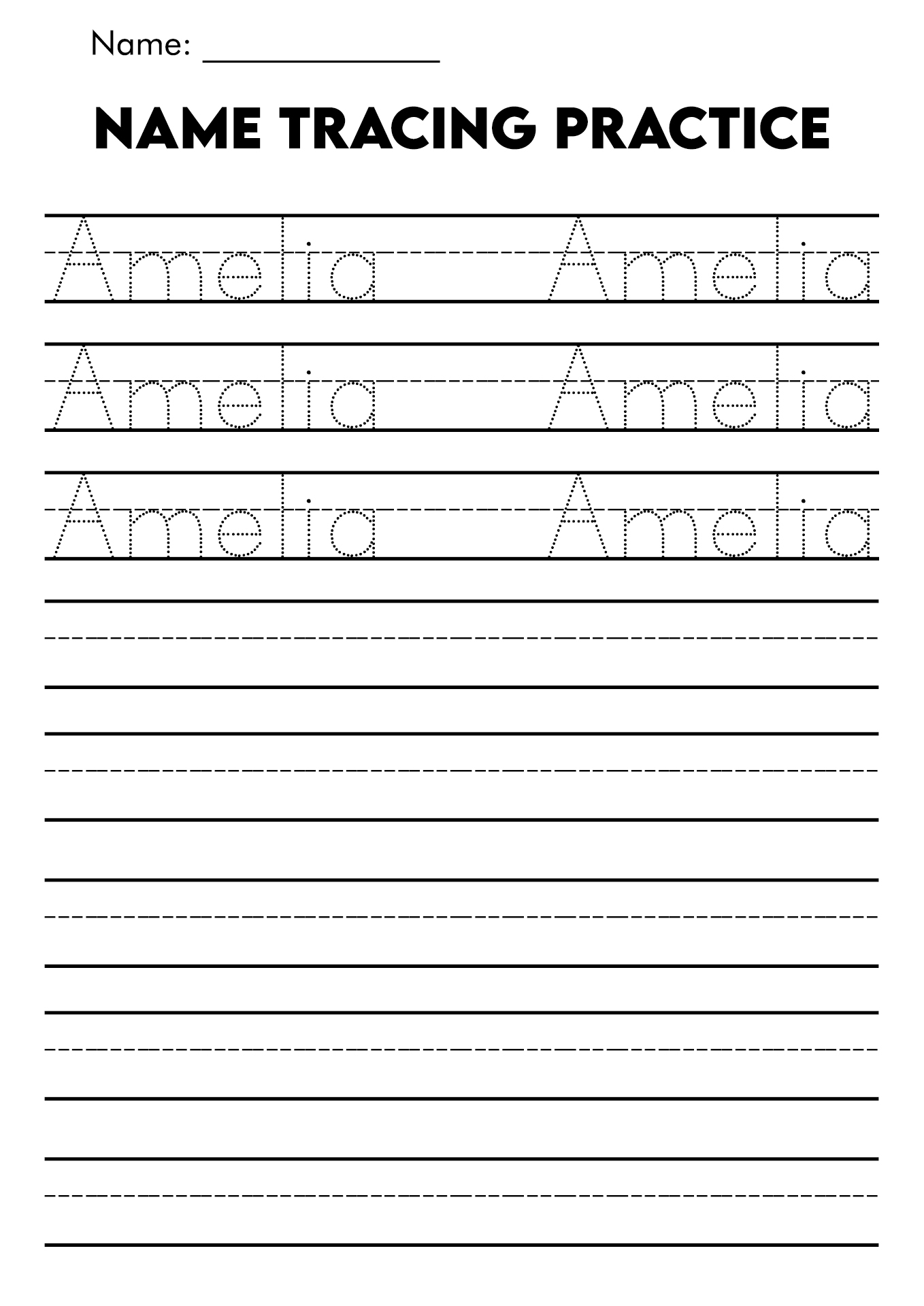 Printable Name Worksheets