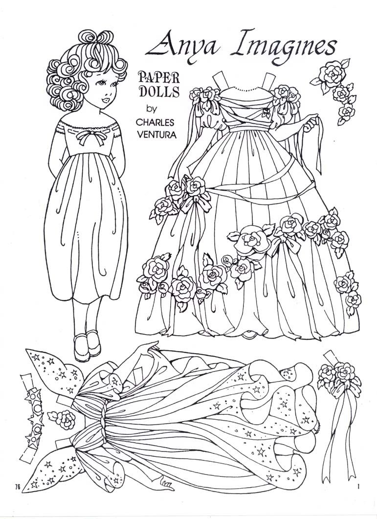 Black And White Paper Dolls Printable
