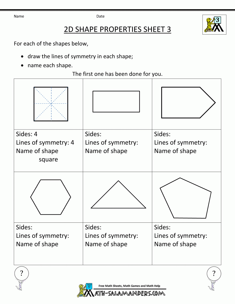 Printable Worksheets For 3rd Grade