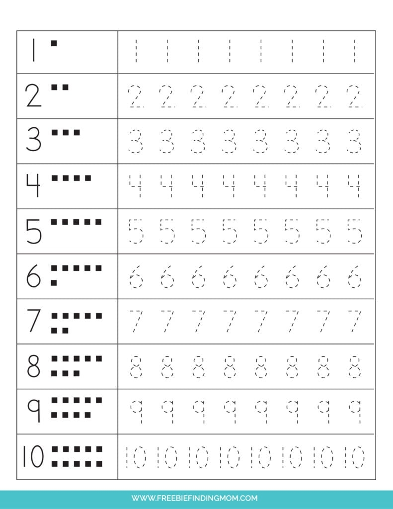 4 Free Number Tracing Worksheets 1 20 PDF Downloads Freebie Worksheets Library