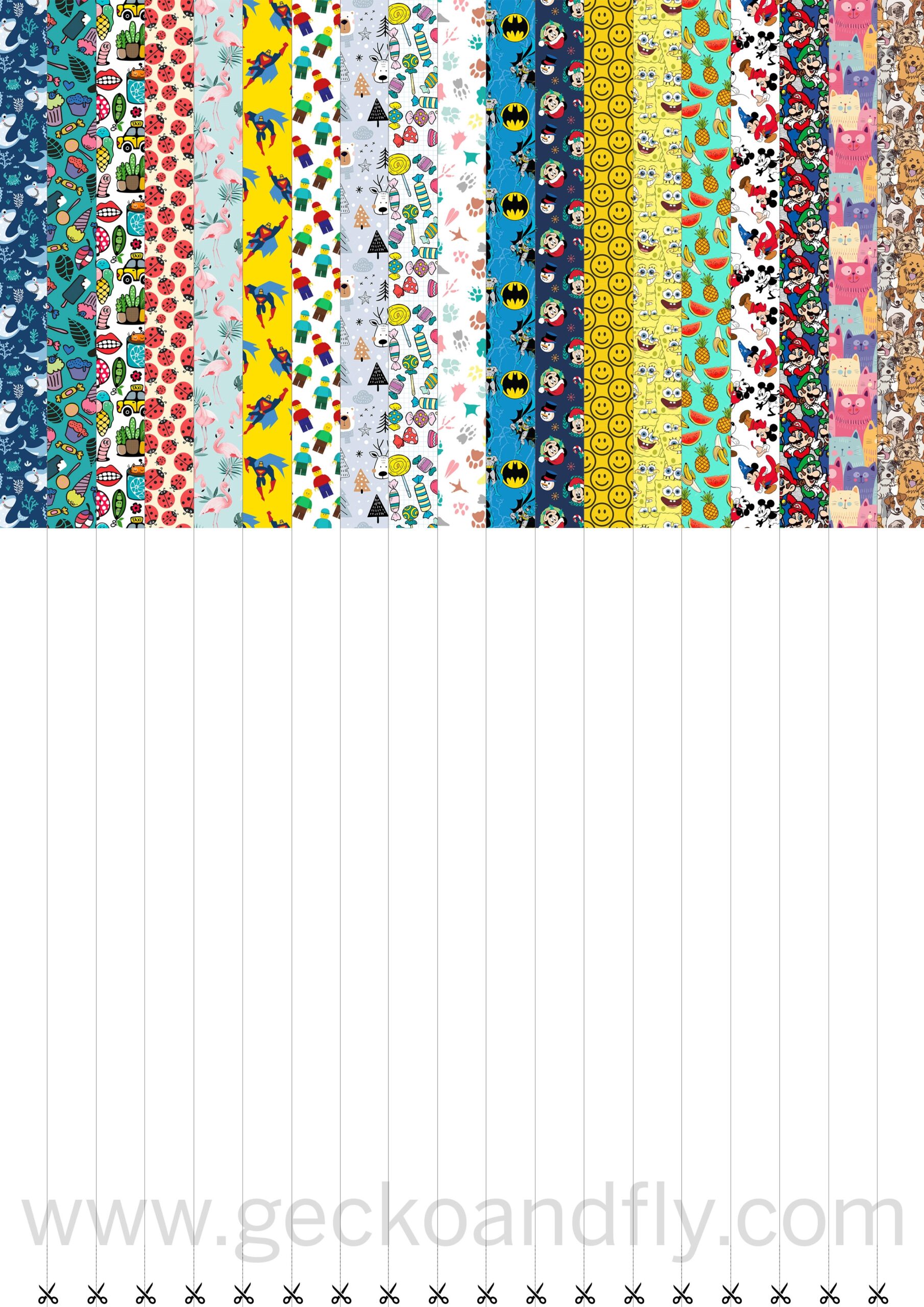 4 FREE Printable A4 Lucky Star Origami Strips