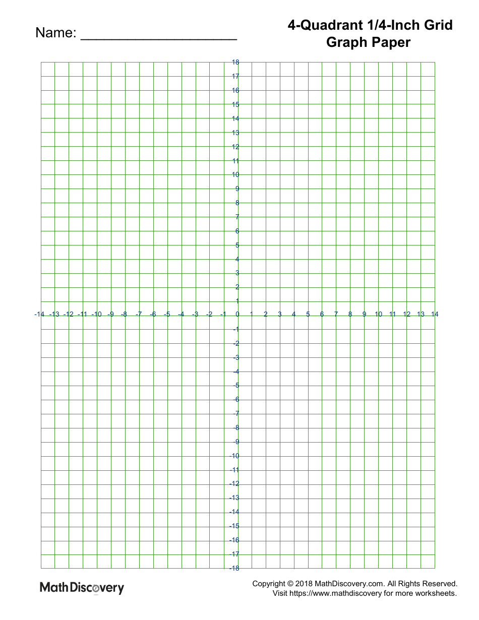 4 quadrant 1 4 inch Grid Graph Paper Template Download Printable PDF Templateroller