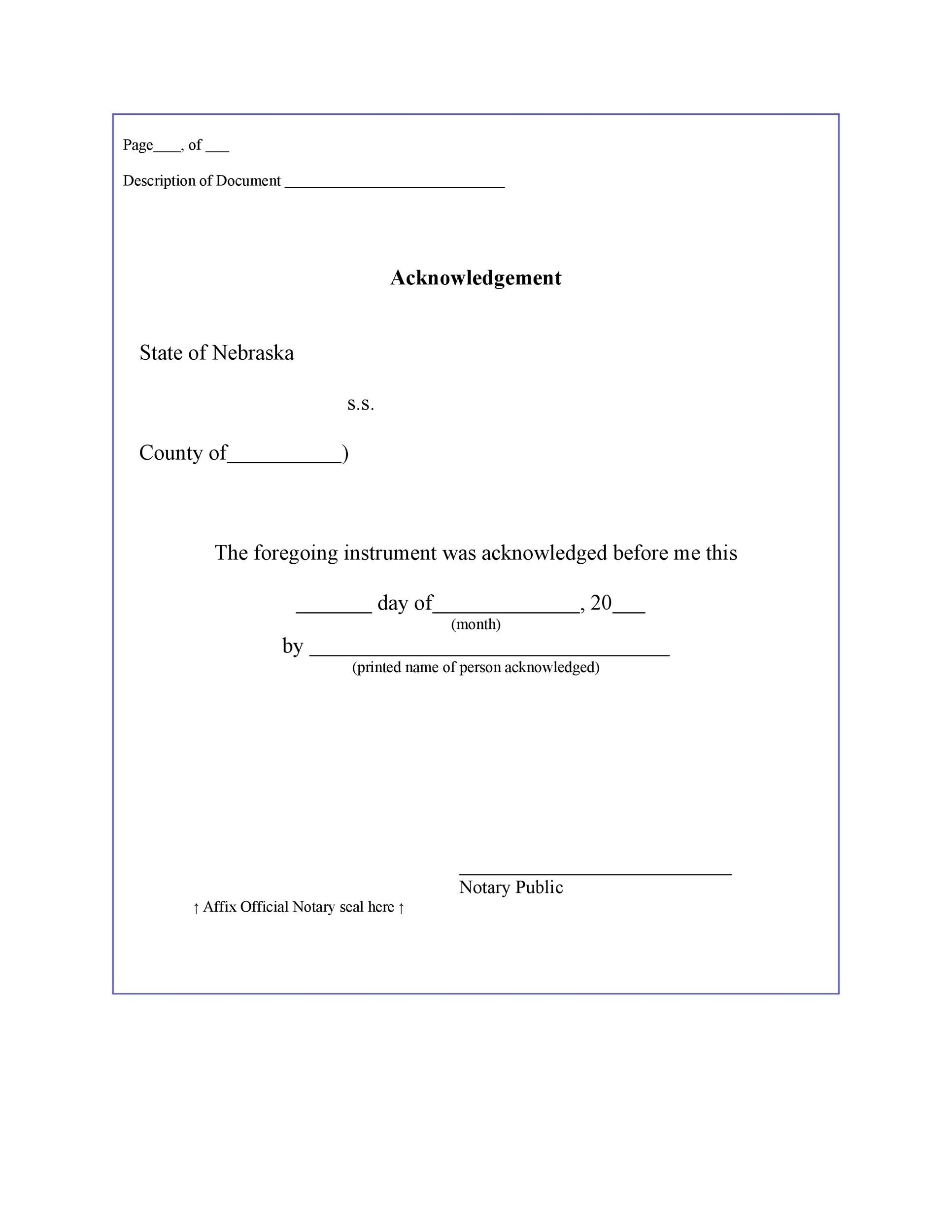 Free Printable Notary Forms