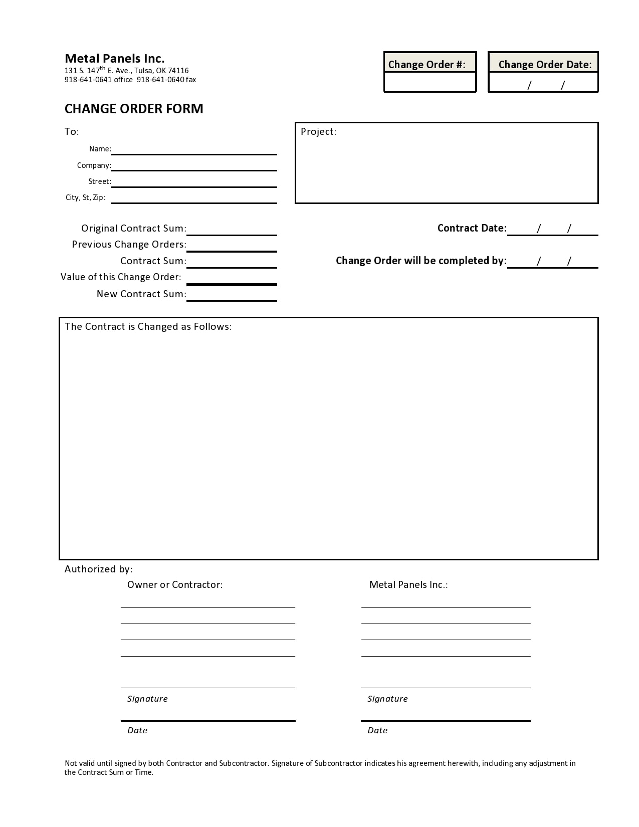 45 Free Change Order Templates Word Excel PDF TemplateArchive