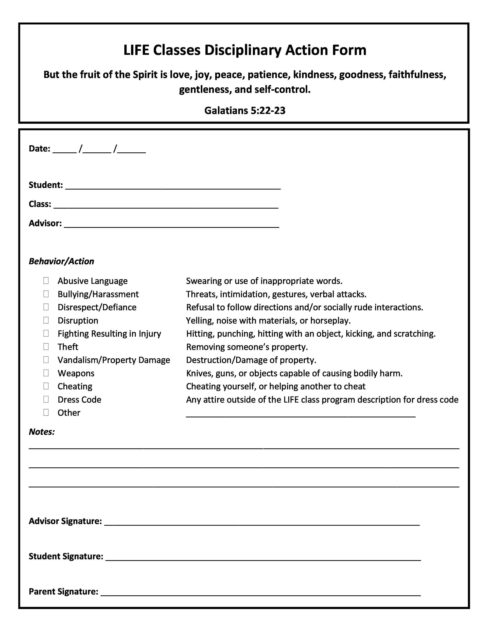 Write Up Form Printable