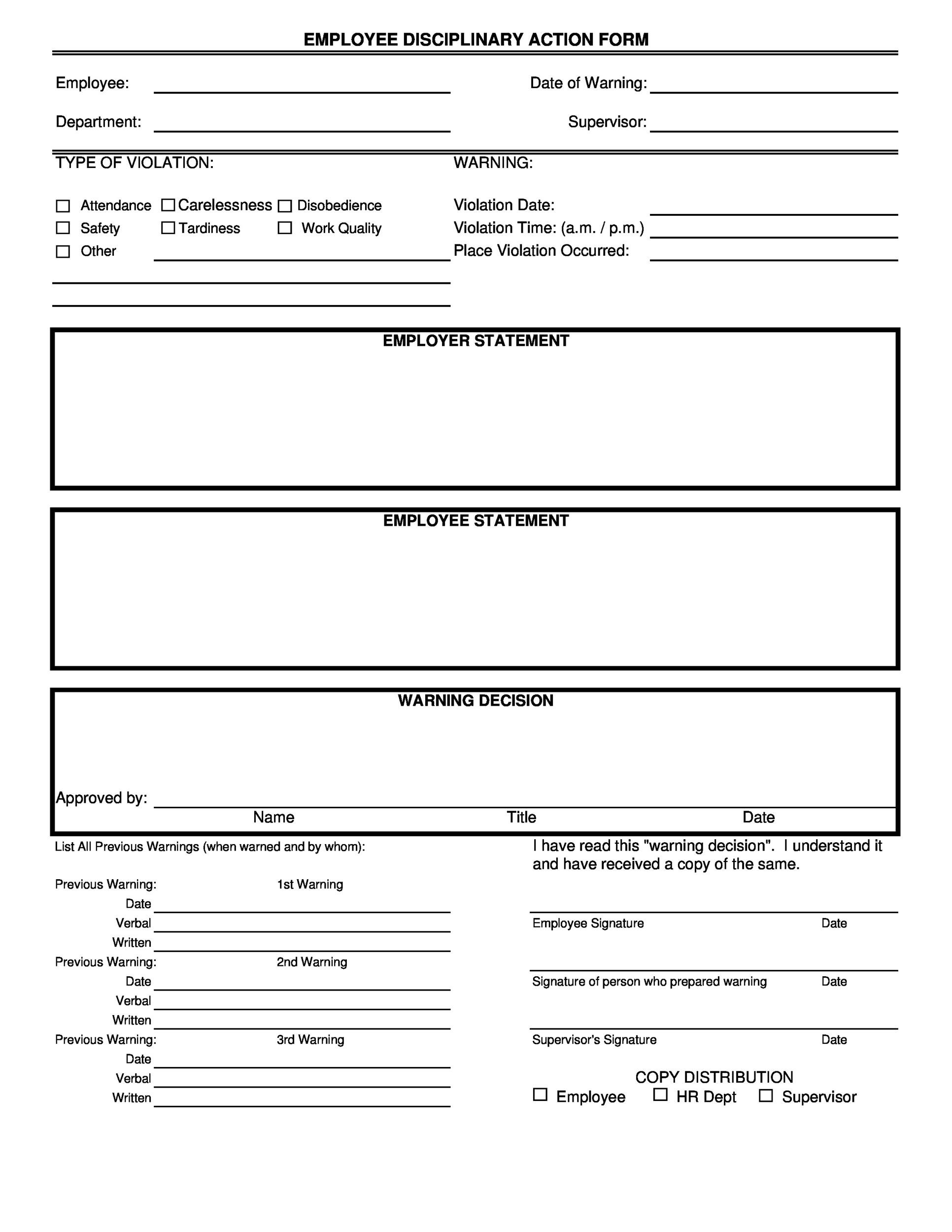 Printable Write Up Forms