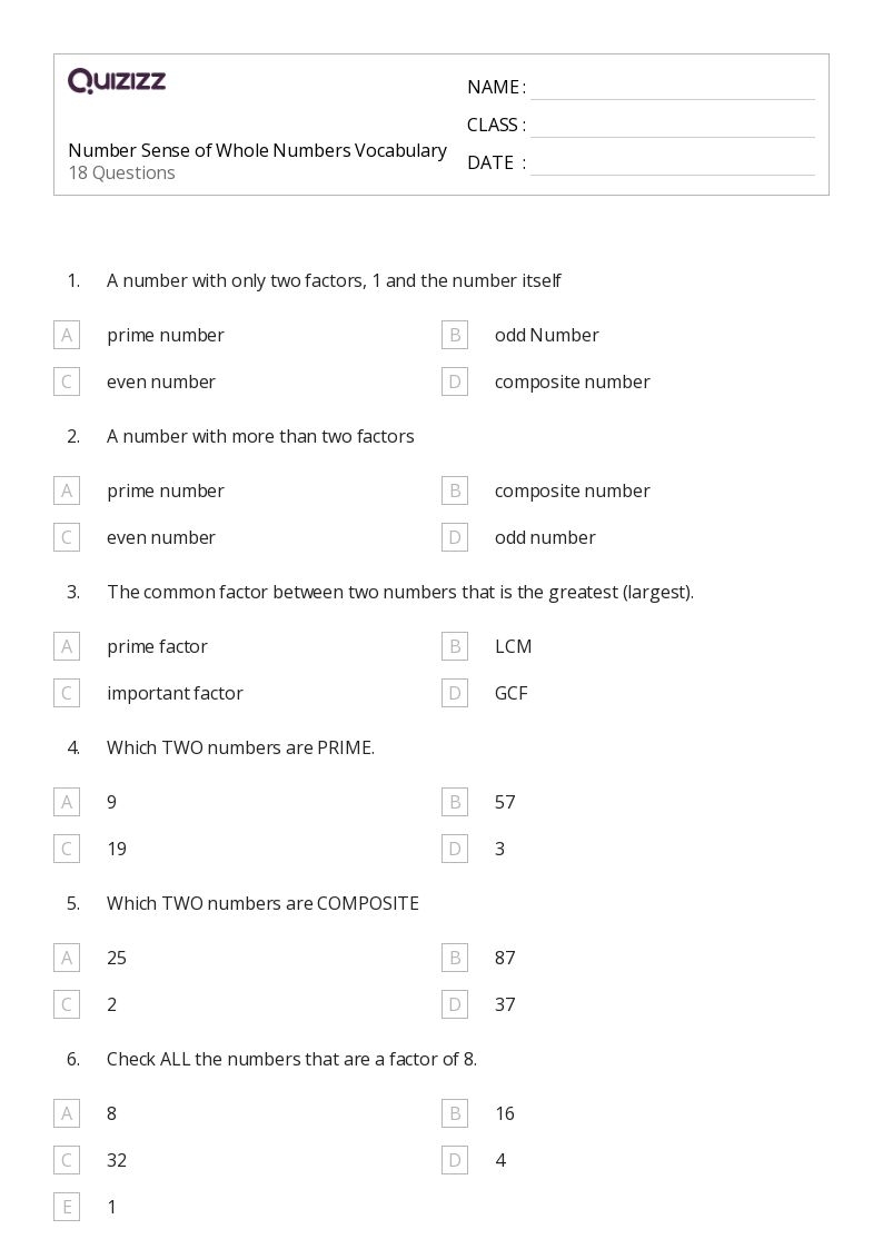 50 Grade 6 Worksheets On Quizizz Free Printable Worksheets Library