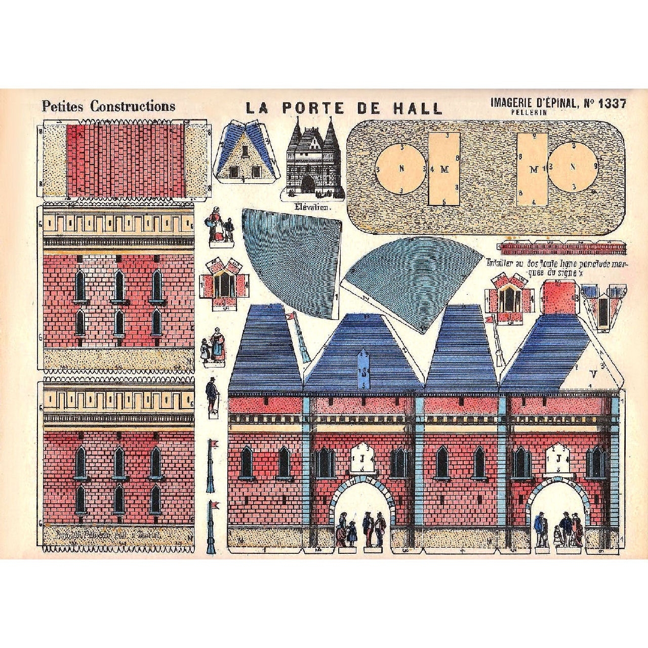 5x Stunning Vintage PAPER MODEL BUILDINGS Printable Kit Scans Print Cut Out Make group 3 Download Etsy
