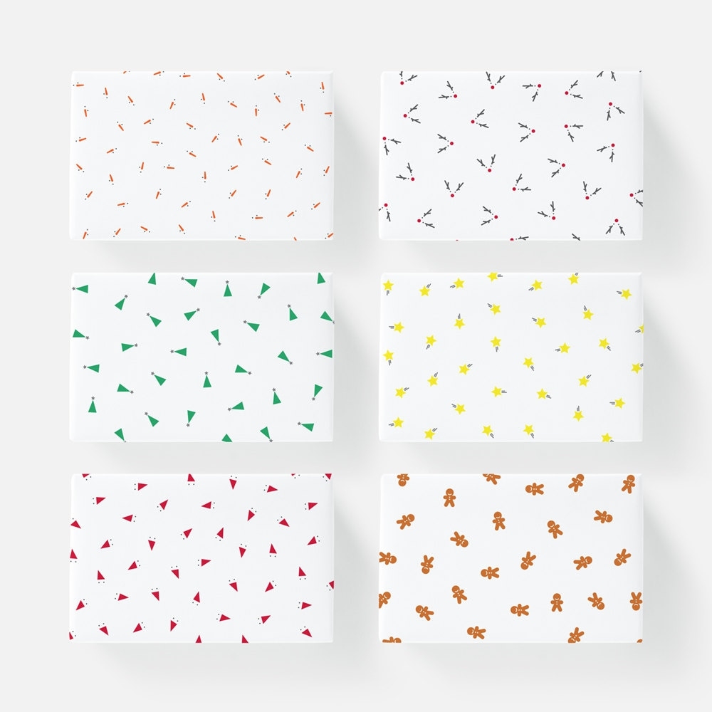 6 X CHRISTMAS Minimal Designer Gift Wrap Printable Wrapping Paper A4 A3 DIY With Instant Download For Last minute Xmas Etsy