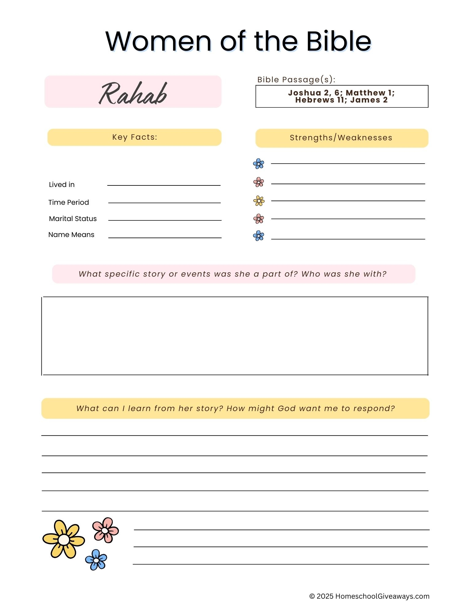 Bible Worksheets Printable