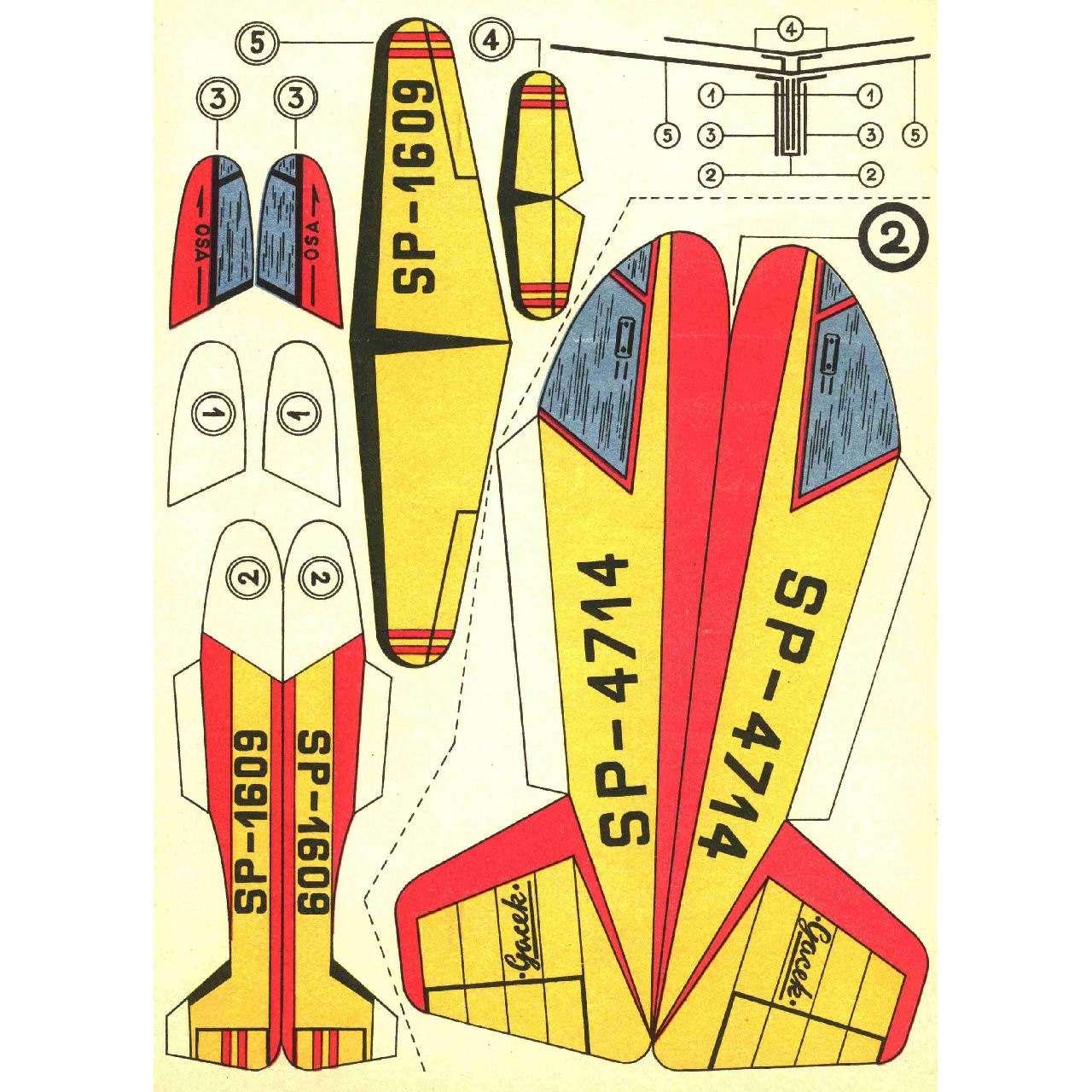 6x Paper Model PLANES Printable Sheets Print Cut out Make download Group 1 Etsy