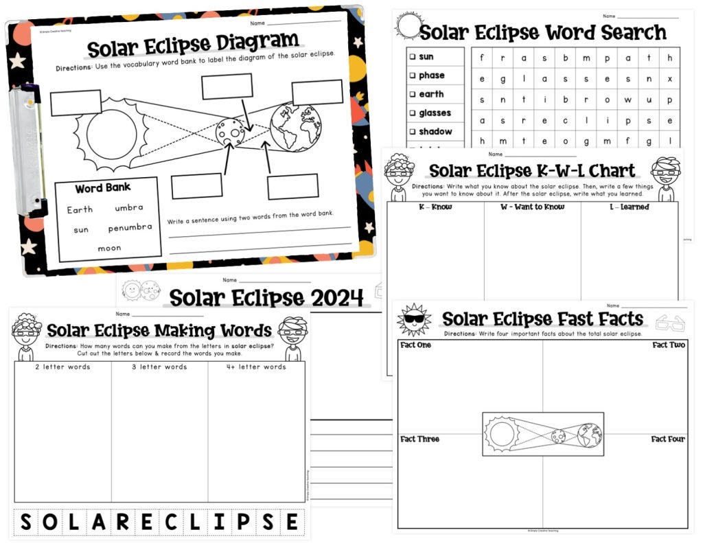 7 Free Solar Eclipse Classroom Activities Simply Creative Teaching