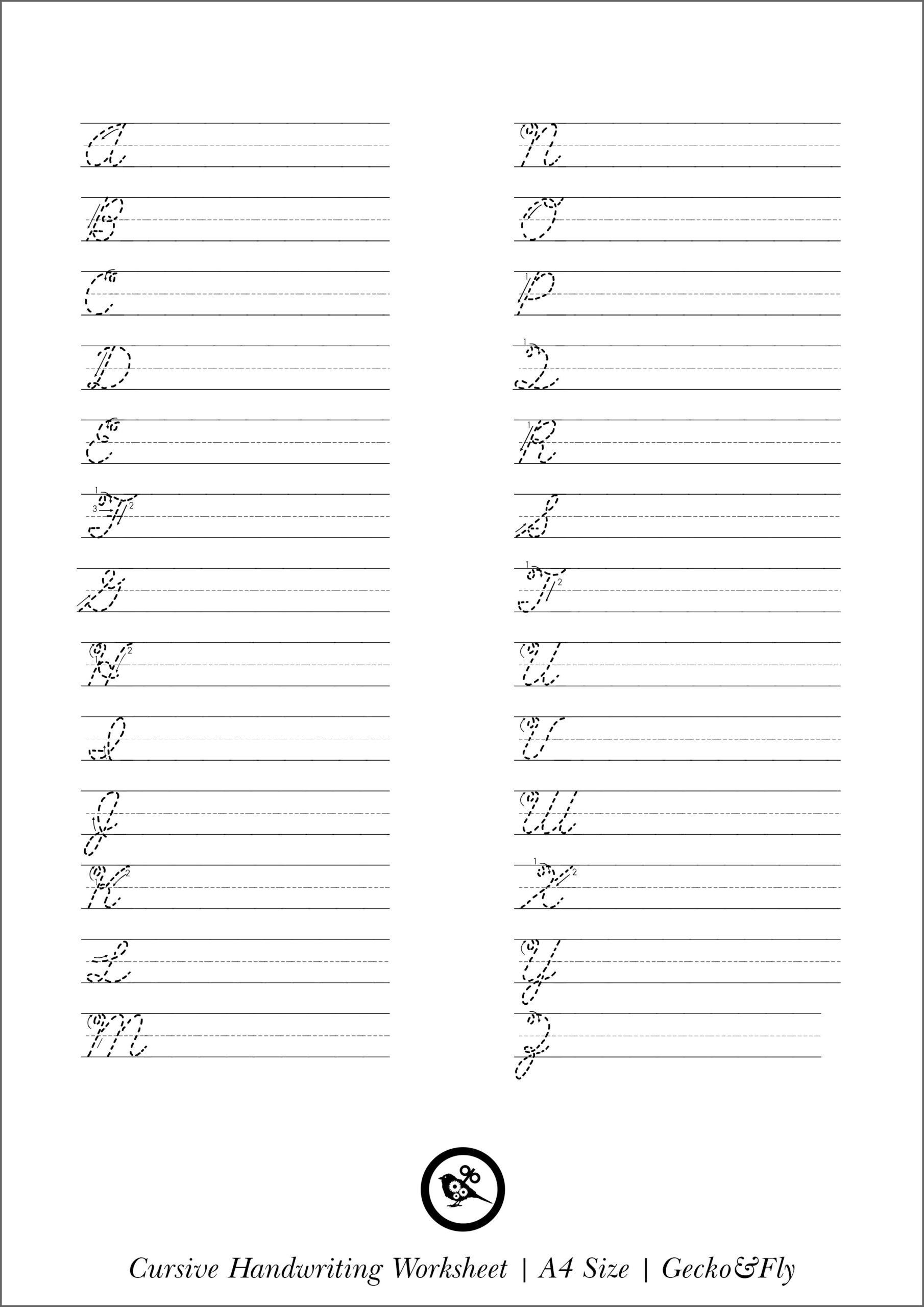 7 Printable Cursive Handwriting Worksheets For Beautiful Penmanship