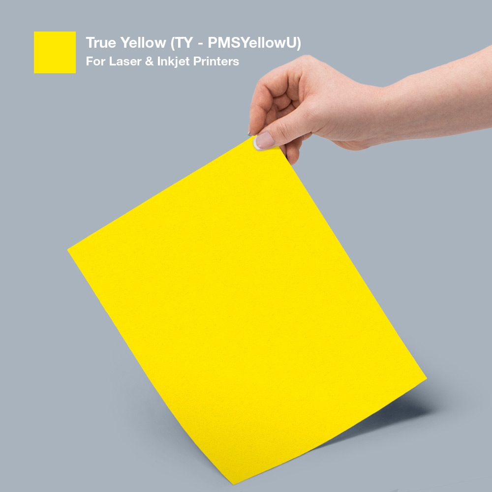 8 5 X 11 Sticker Paper True Yellow OL177TY