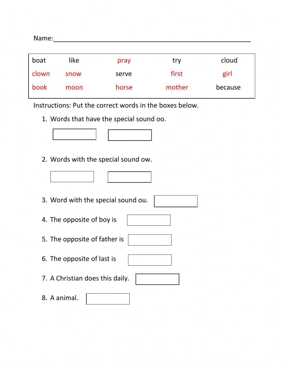 Abeka Spelling List 18 Worksheet Live Worksheets Worksheets Library