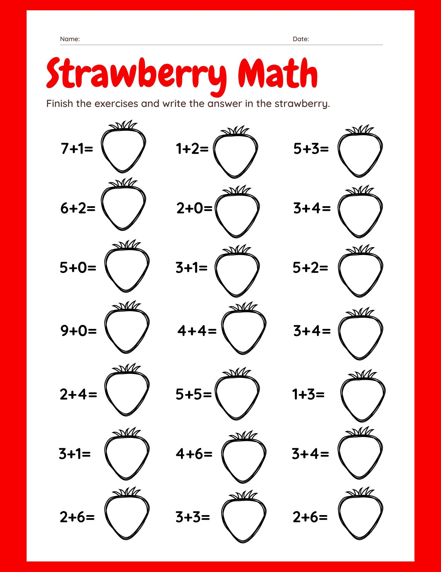 Addition And Subtraction Worksheet For Kindergarten Fun Worksheet For Kids School Teachers And Homeschool Activity Easy Math Etsy