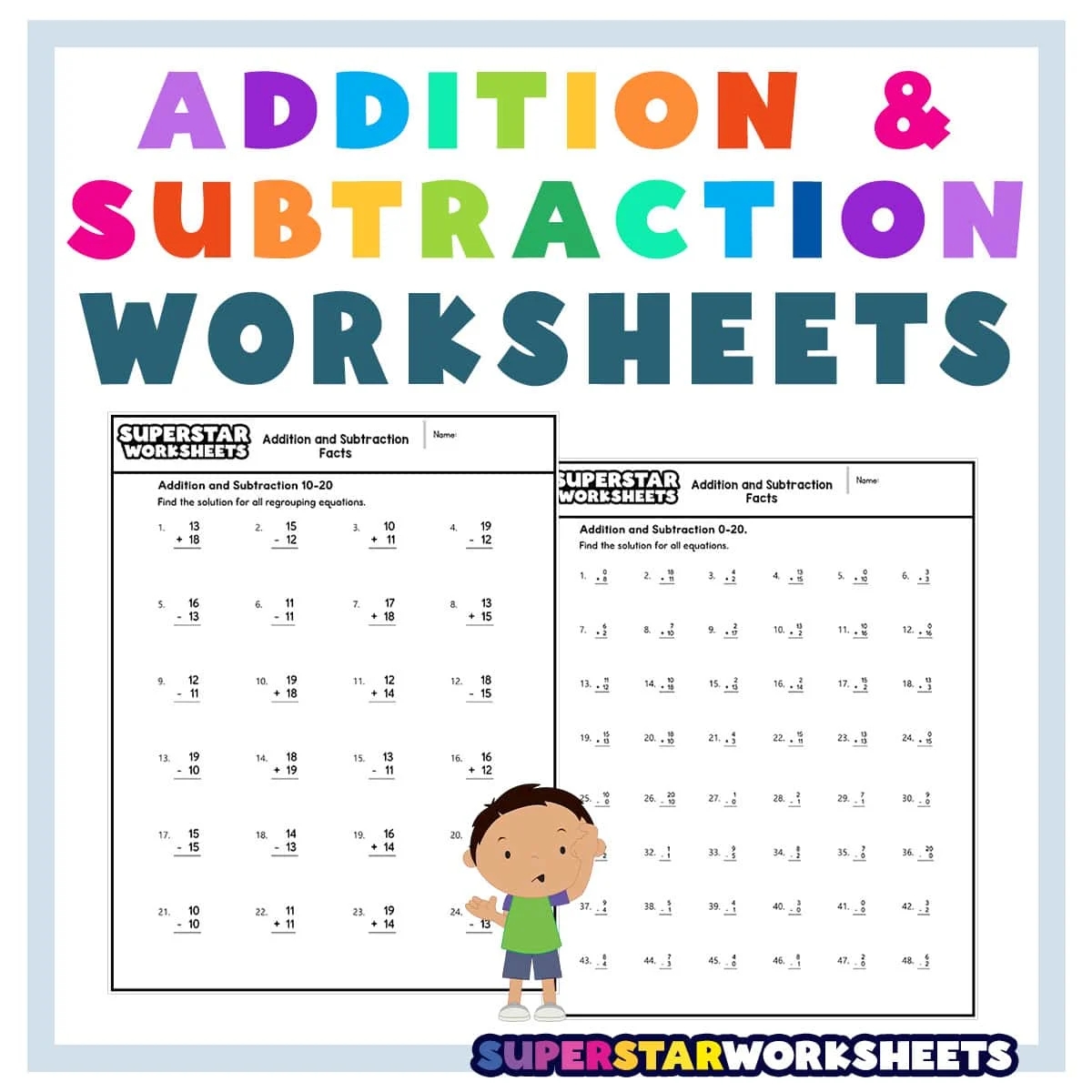 Addition Math Printable Worksheets