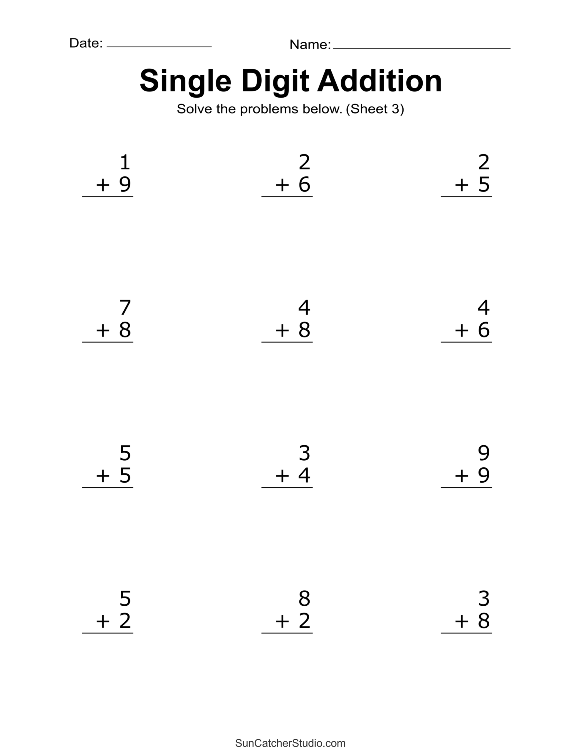 Math Worksheets Printables