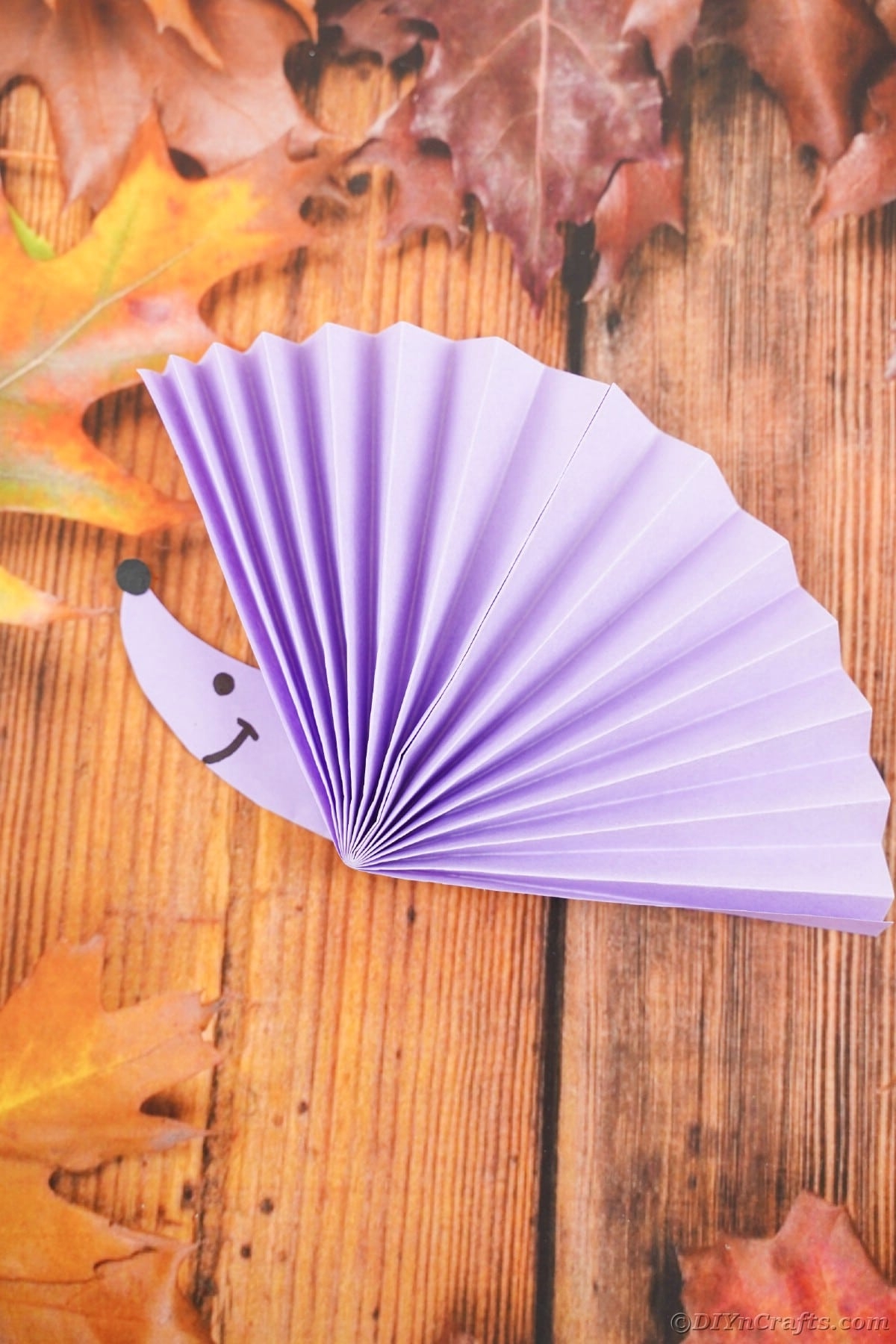 Adorable Paper Fan Hedgehog Kids Craft DIY Crafts