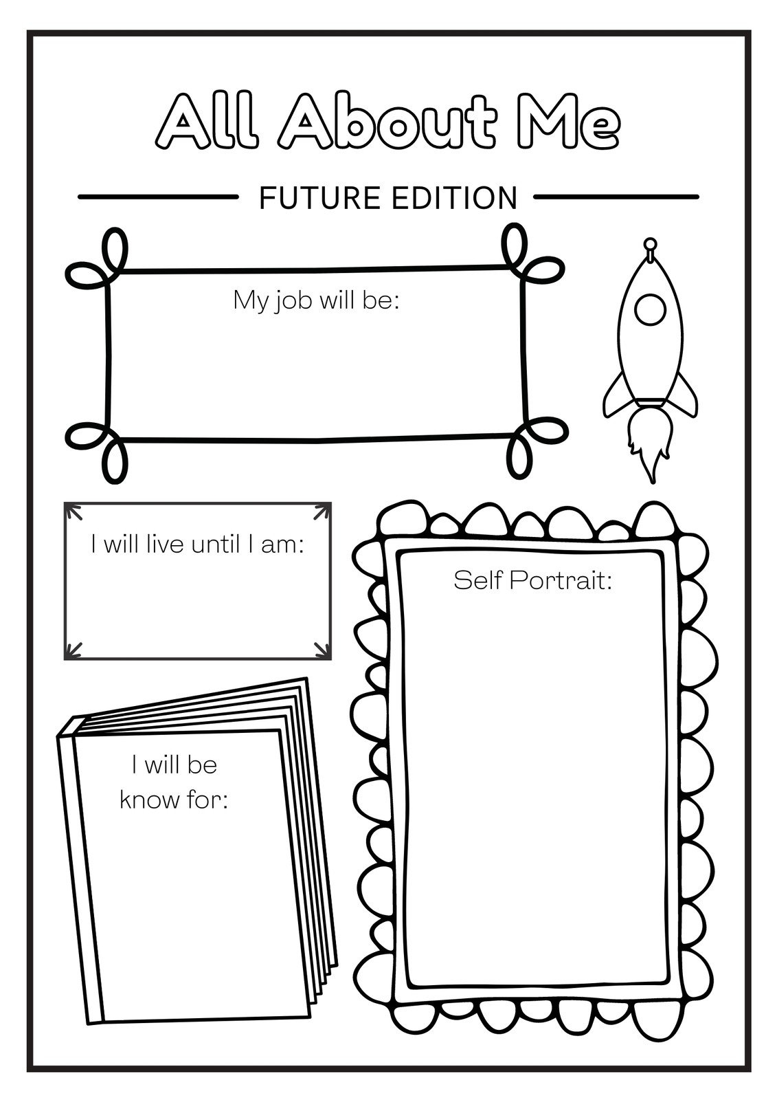 All About Me Paper Printable