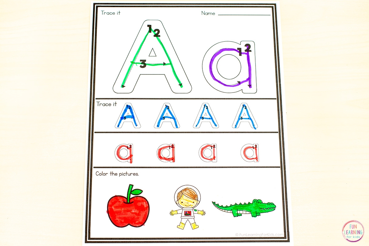 Free Printable Letter A Tracing Worksheets
