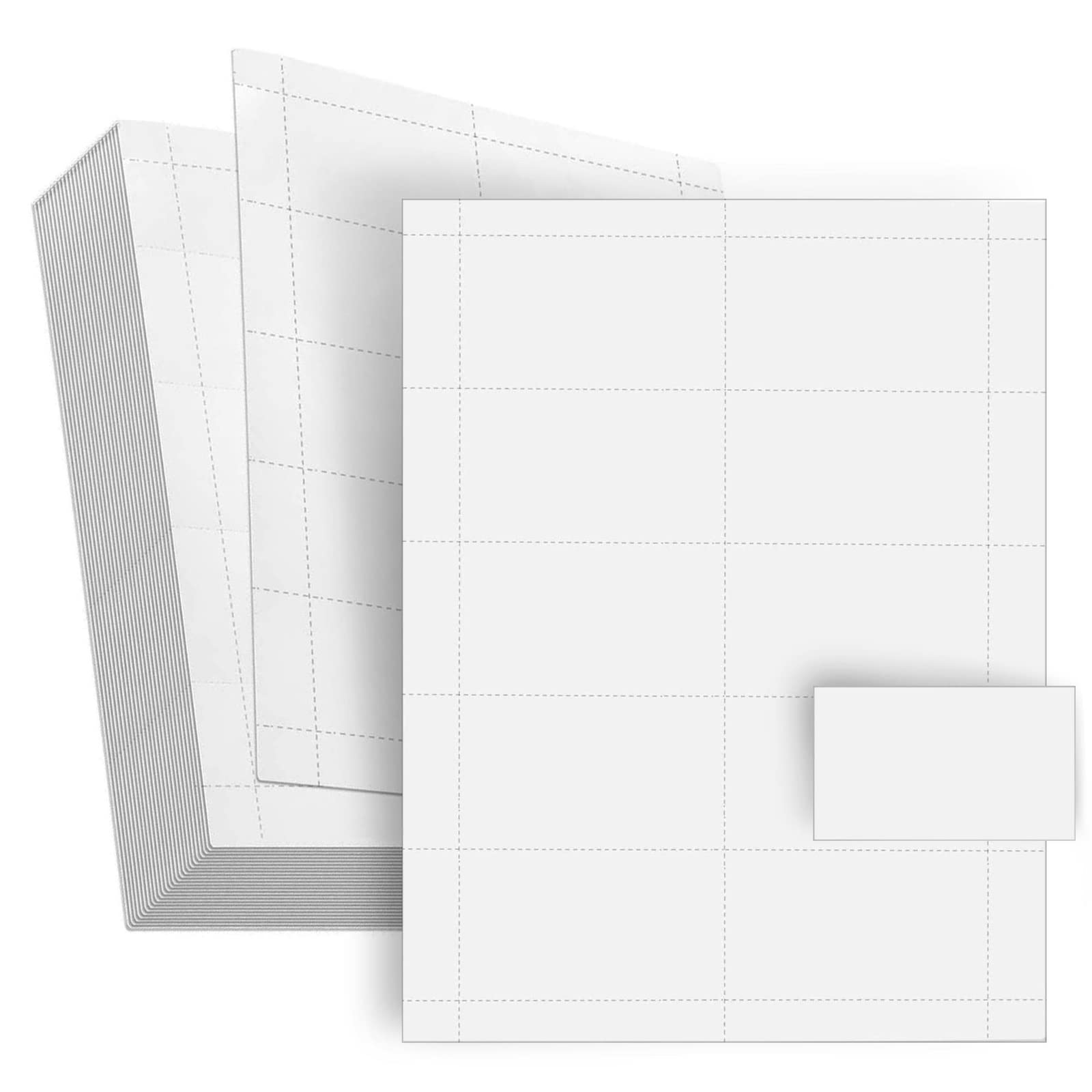 Amazon 100 Pack Blank Business Card Paper For Printer Inkjet And Laser Printable Sheets 1000 Cards Multi Purpose Office Supplies 3 5 X 2 In White Office Products