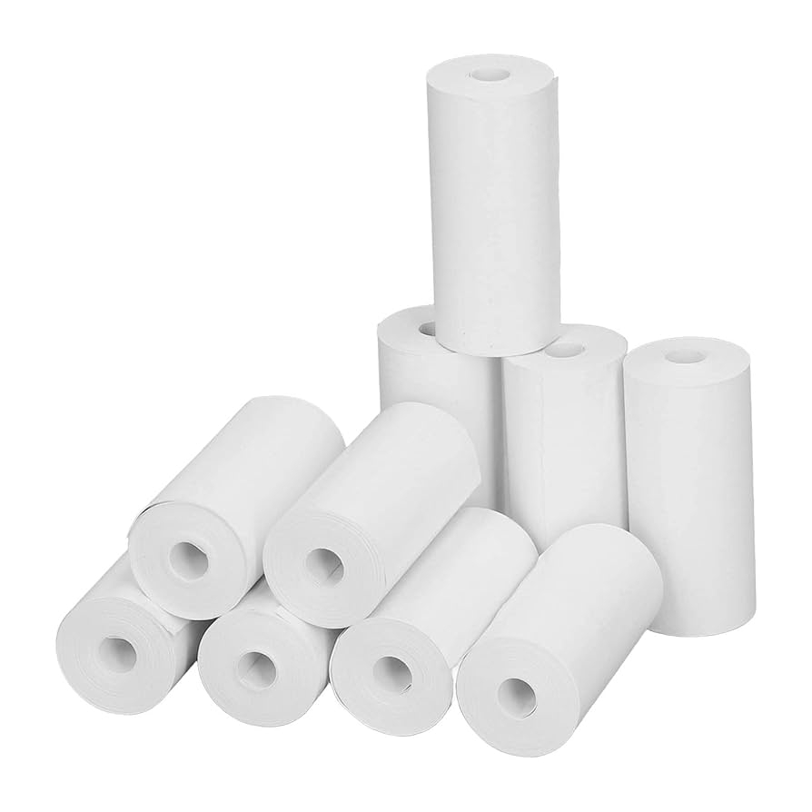 Amazon 10Rolls 2 24 X 0 98in Thermal Printer Paper White Printable Thermosensitive Thick Paper Thermal Paper Rolls For Small Printer Office Products