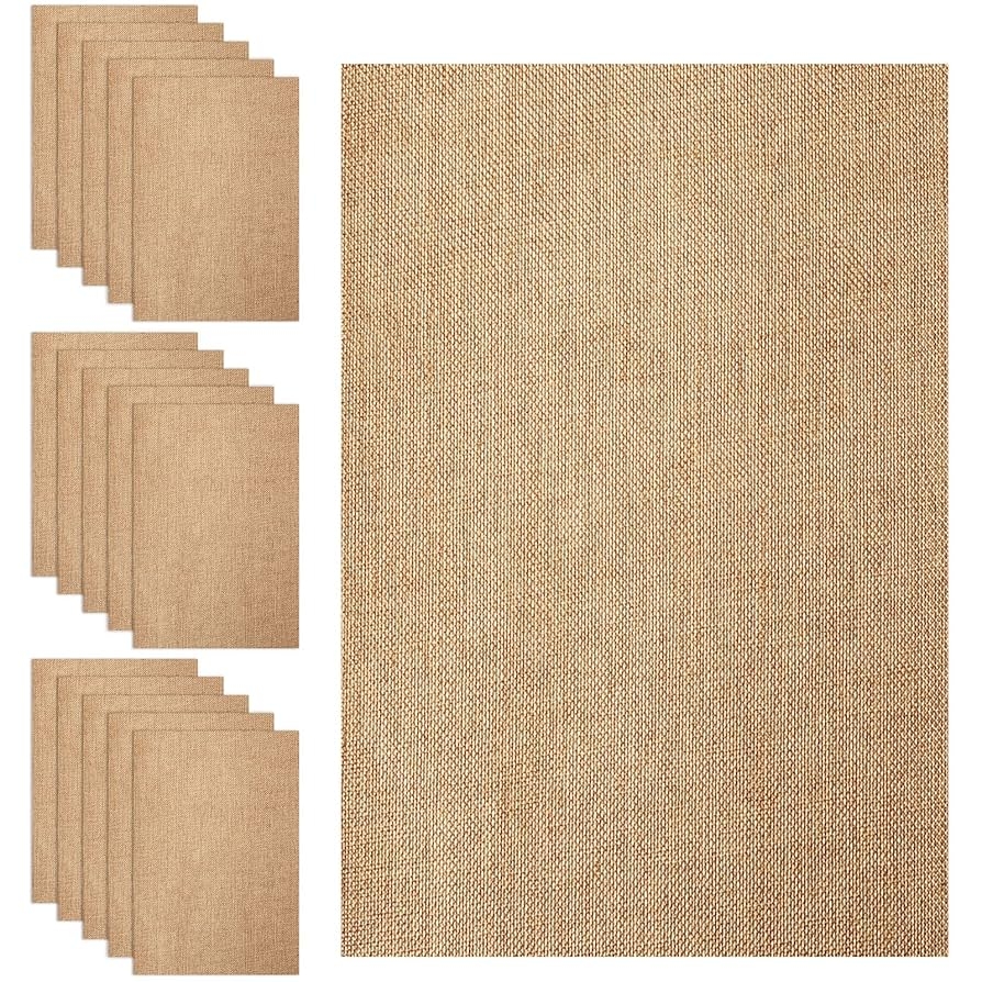 Amazon 18 Sheets Printable Natural Burlap Paper Pad 8 5 X 11 Inch Scrapbooking Supplies Laminated Burlap Paper Cardstock Vintage Craft Scrapbook Printable Sheets For Print