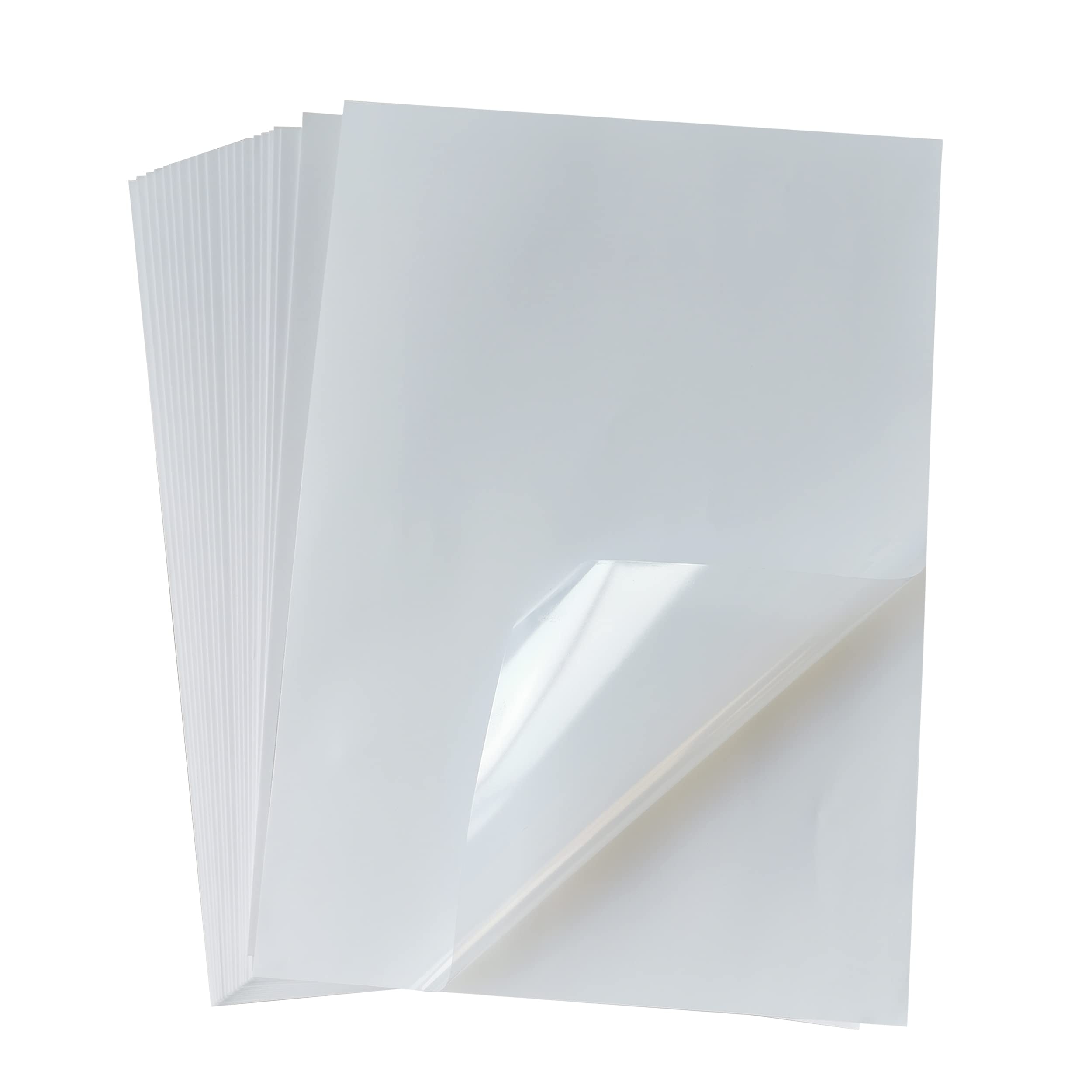 Amazon 25 Sheets Frosty Transparent Printable Vinyl Sticker Paper A4 Size 8 25 X 11 7 Waterproof Vinyl Sticker Paper Quick Dry For Inkjet Laser Printer Office Products