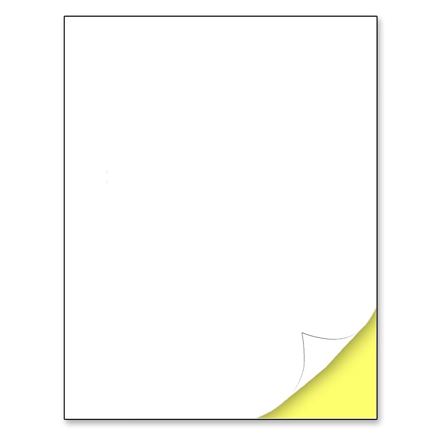 Amazon 30 Sheets Printable White Sticker Paper Laser Inkjet Printing Matte Letter Size 8 5 X 11 Office Products