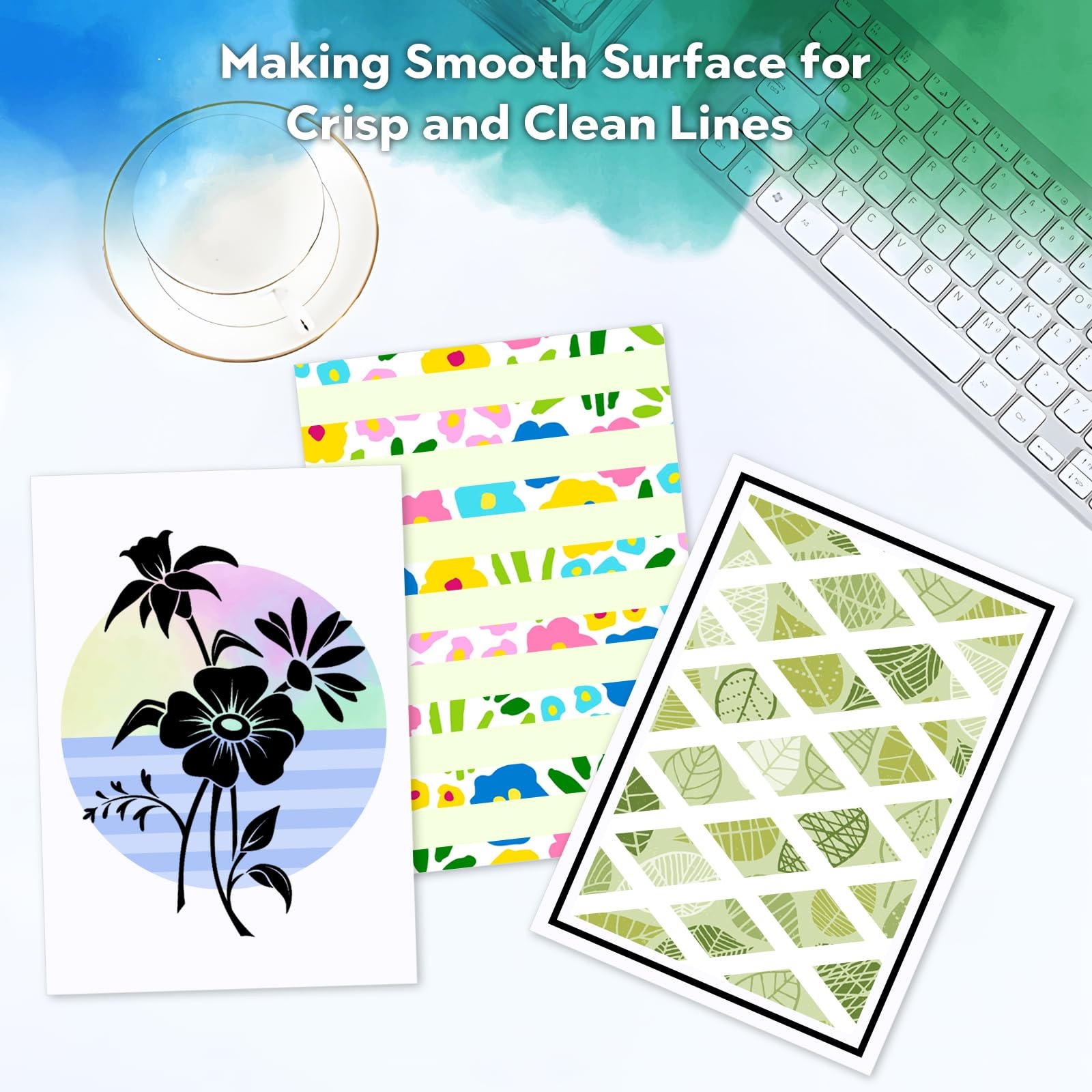 Amazon 30 Sheets Washi Tape Printer Paper Sheets Printable Washi Sticker Paper Masking Sheets Low Tack 5X7 Inch Reusable Adhesive Backing Washi Paper Ultra Thin For Positioning Stamps Card Making