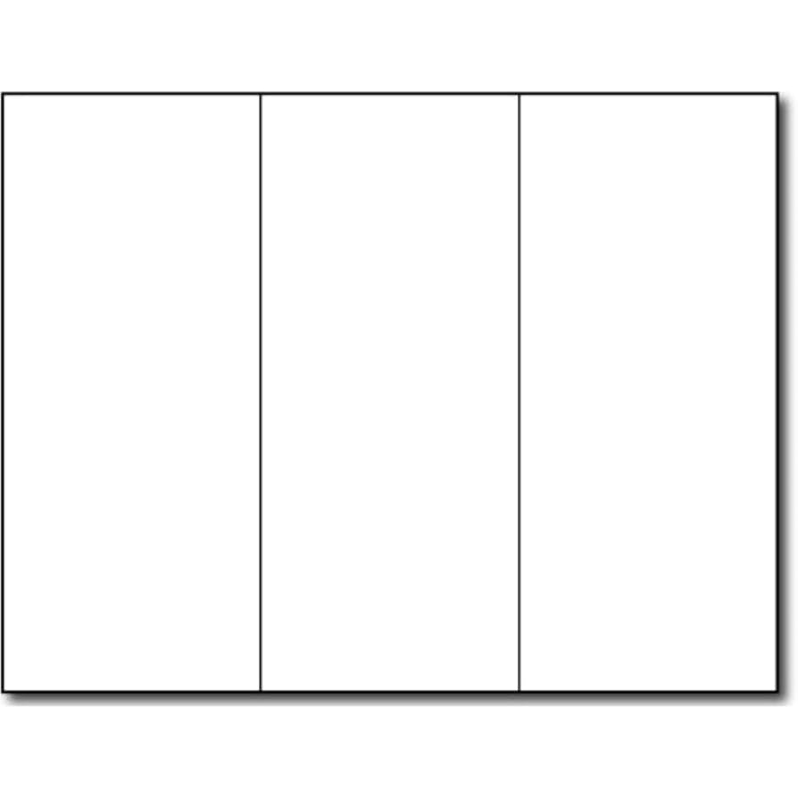 Amazon 65lb Bright White Tri fold Brochure Paper 3 Panel Brochures For Inkjet Laser Printers 250 Brochures Office Products