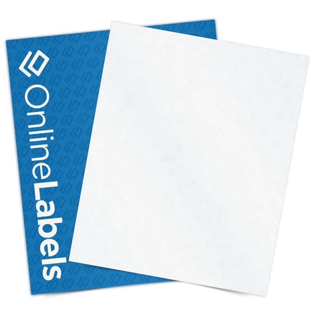 Amazon 8 5 X 11 Waterproof Clear Frosted Matte Sticker Paper Laser Printers Only 100 Sheets Full Sheet Labels OnlineLabels Office Products