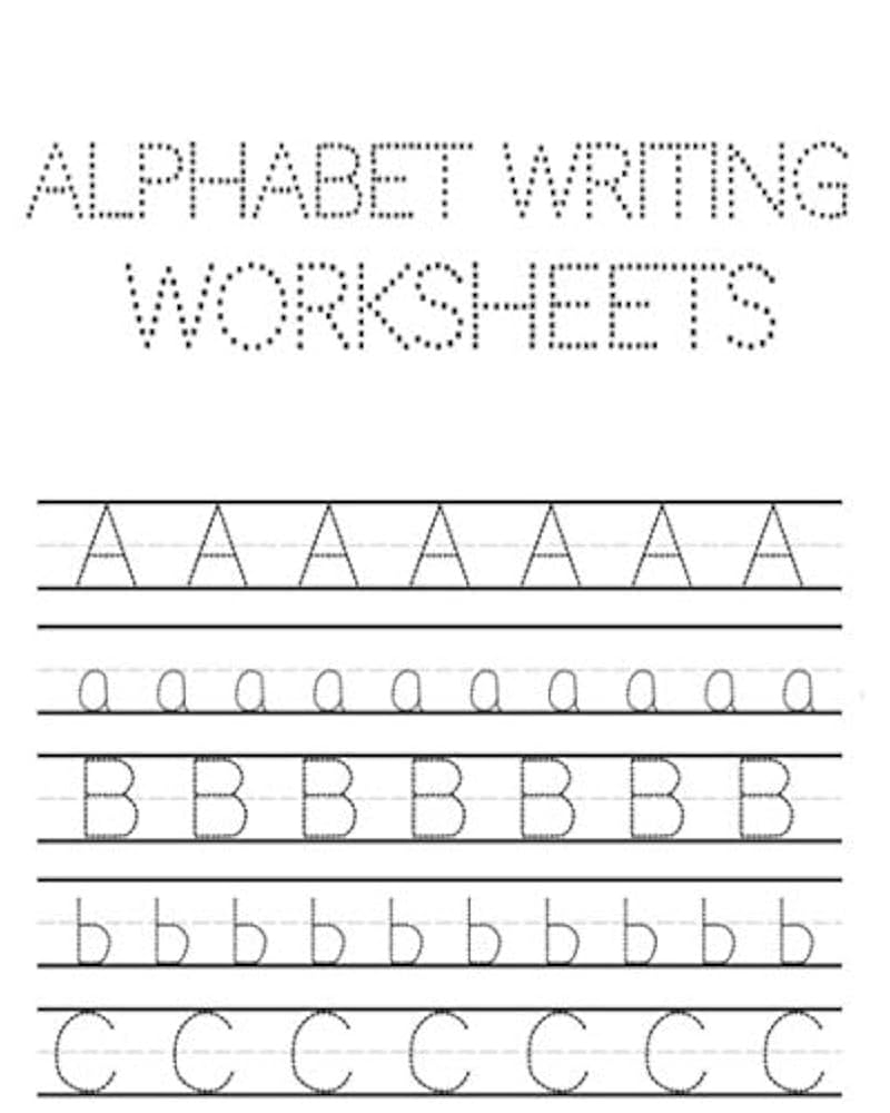 Printable Writing Kindergarten Worksheets