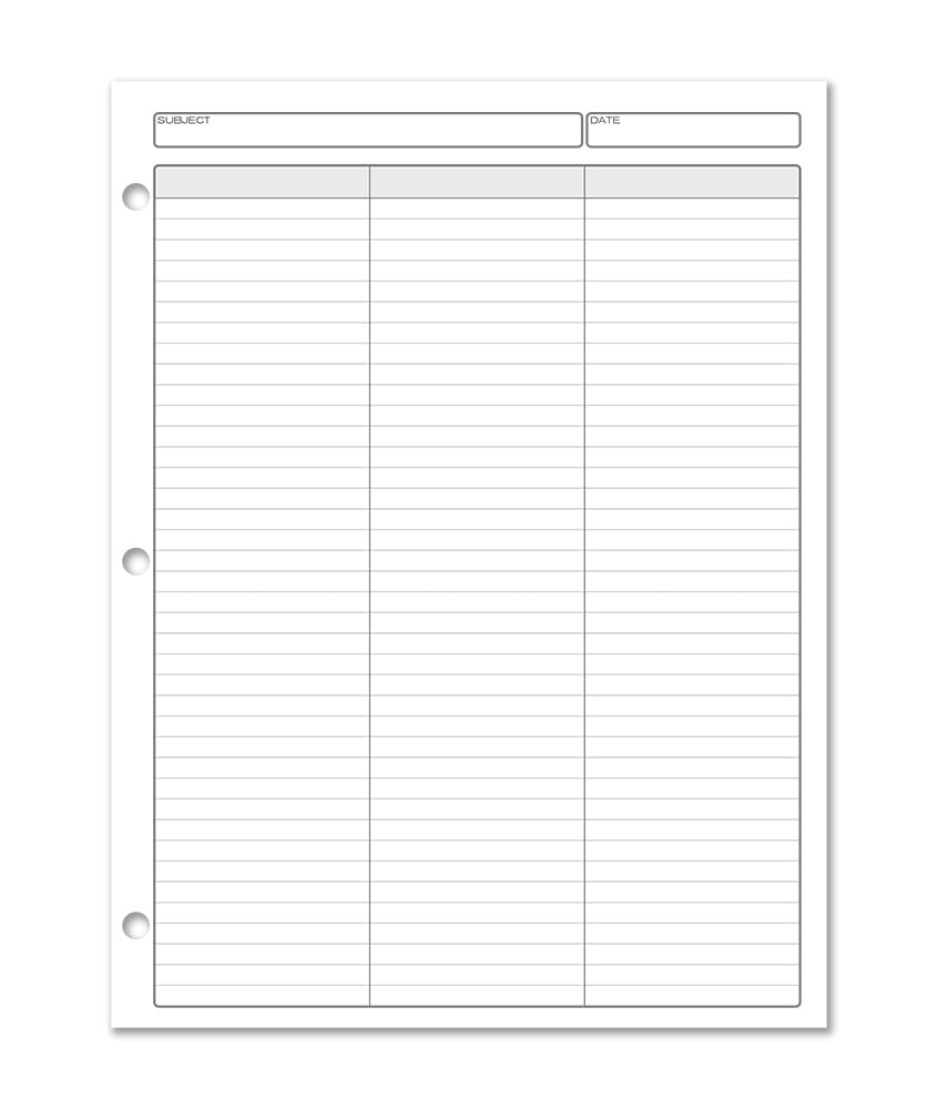 Printable Column Paper