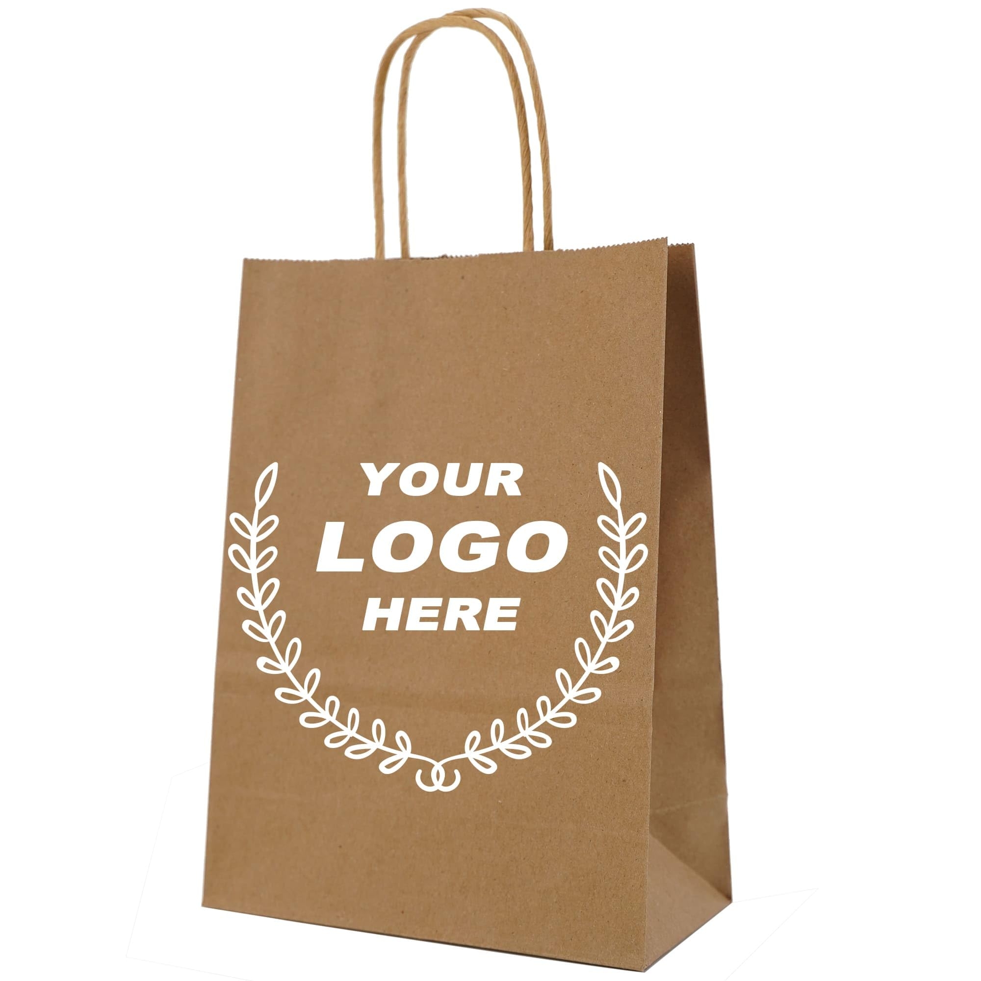 Amazon Custom Printed Kraft Paper Bags For Small Business 10 5x8 5x4 25 Inch Medium Size Personalized Retail Gift Bags With Logo White Shopping Paper Bag With Handle Goodie Bags 50pcs Brown Health 