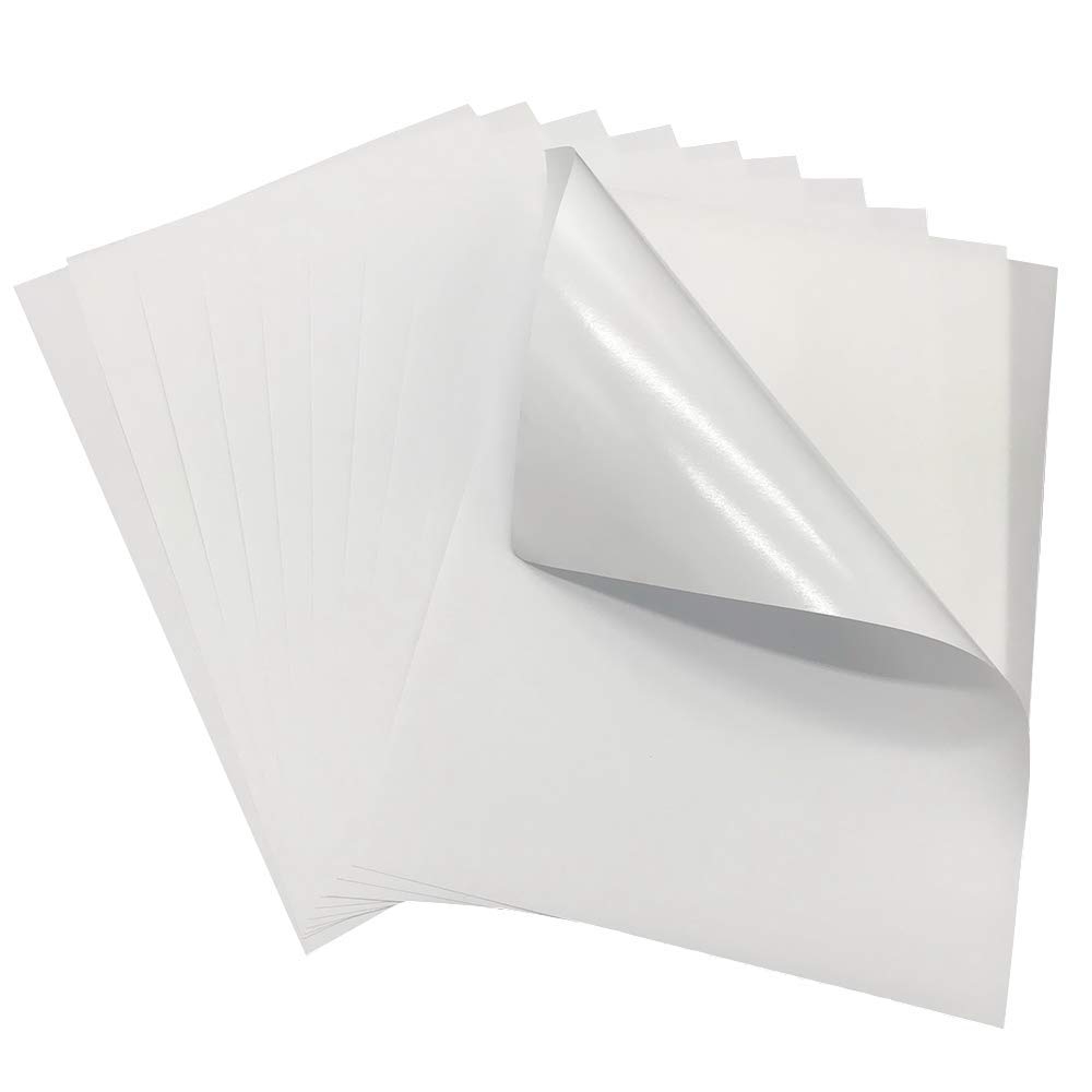 Amazon E Printing Pack Of 100 Sheets High Sticky Printable Matte Self Adhesive Full Sheet A4 Sticker Paper Label For Inkjet Laser Printers Office Products