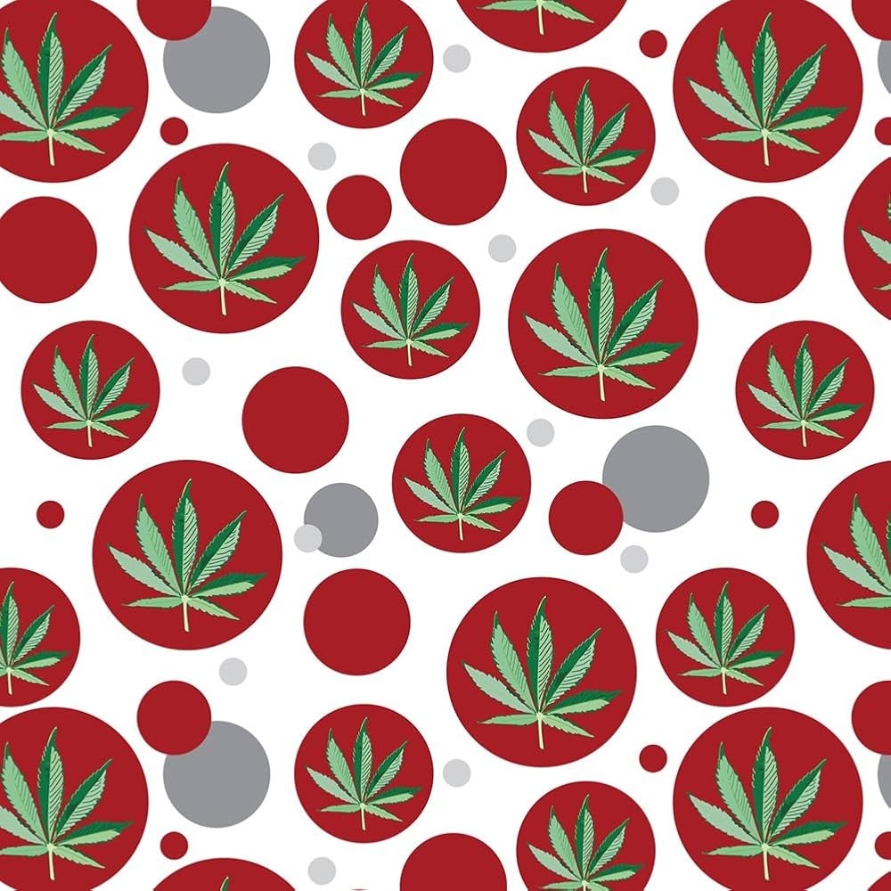 Amazon GRAPHICS MORE Premium Gift Wrap Wrapping Paper Roll Pattern Marijuana Pot Weed Bud Ganja Green Mary Jane Leaf Red Health Household