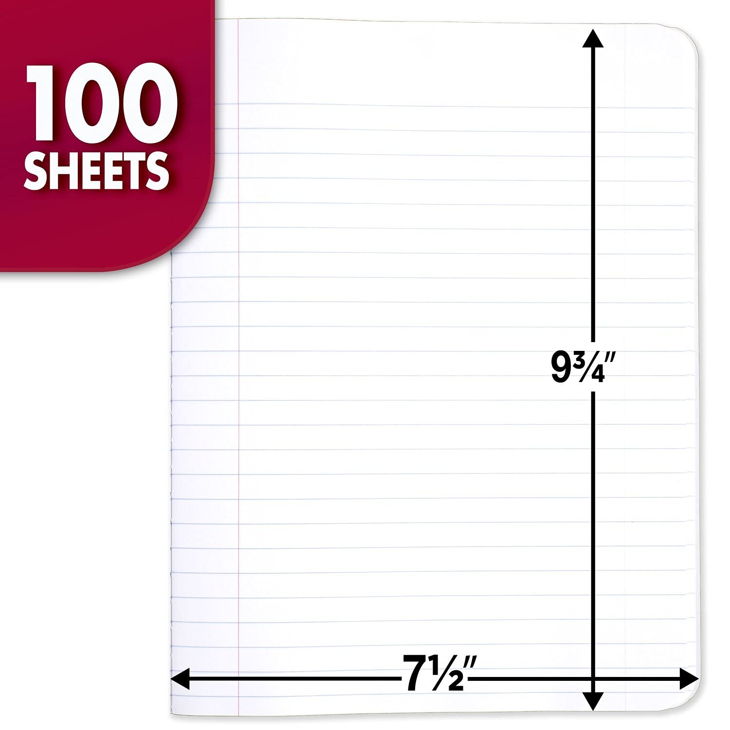 Amazon Mead Composition Notebook Wide Ruled Paper 7 1 2 X 9 3 4 100 Sheets Blue Marble 09918AY7 