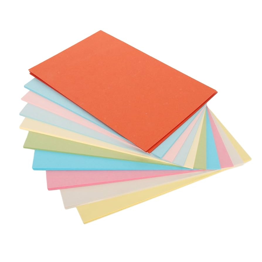 Amazon POYHKFD 200Pcs Colorful Cardstock 15 10cm Colorful Thick Paper Cardstock Blank Colored Cards Stock Printable Blank Note Card Pearlescent Paper DIY Painting Poastcard For DIY Art Craft School Party Arts Crafts