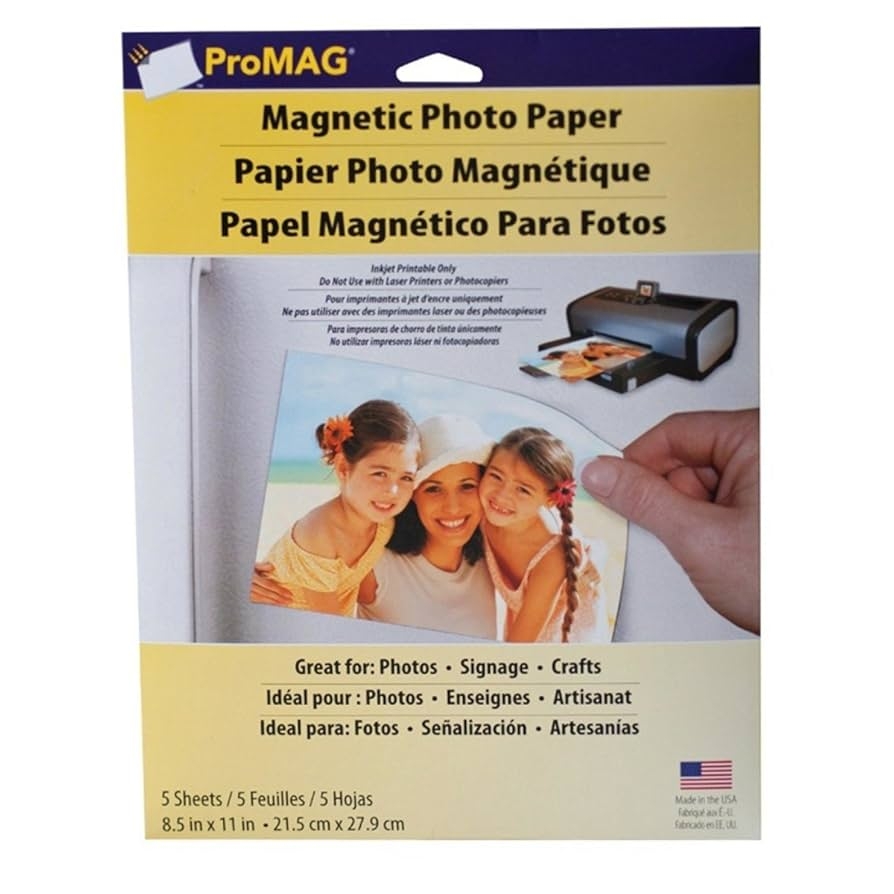 Amazon ProMAG 8 5 X 11 Inches Inkjet Printable Magnetic Sheets Photo Quality Paper Office Products
