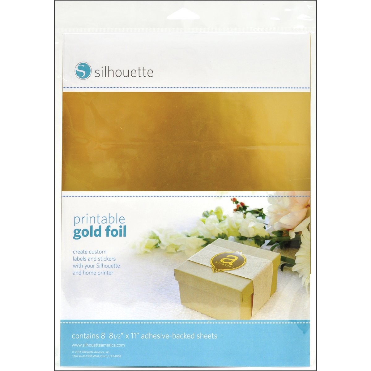Amazon Silhouette Printable Adhesive Foil 8 5 X11 8 Pkg Gold Arts Crafts Sewing