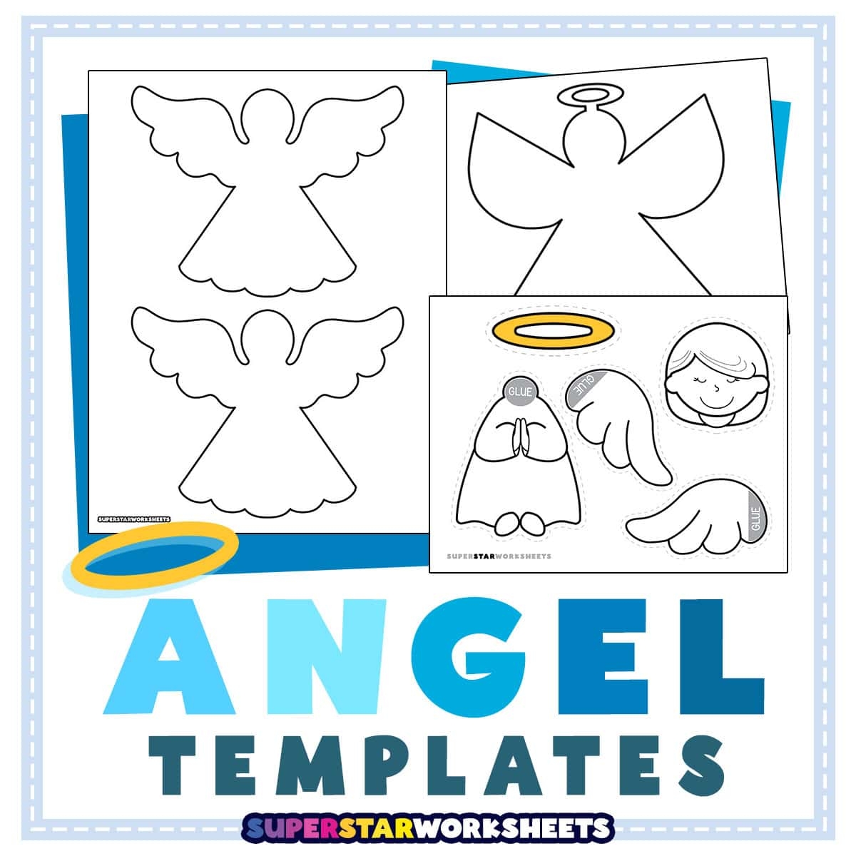 Angel Template Free Printables Superstar Worksheets