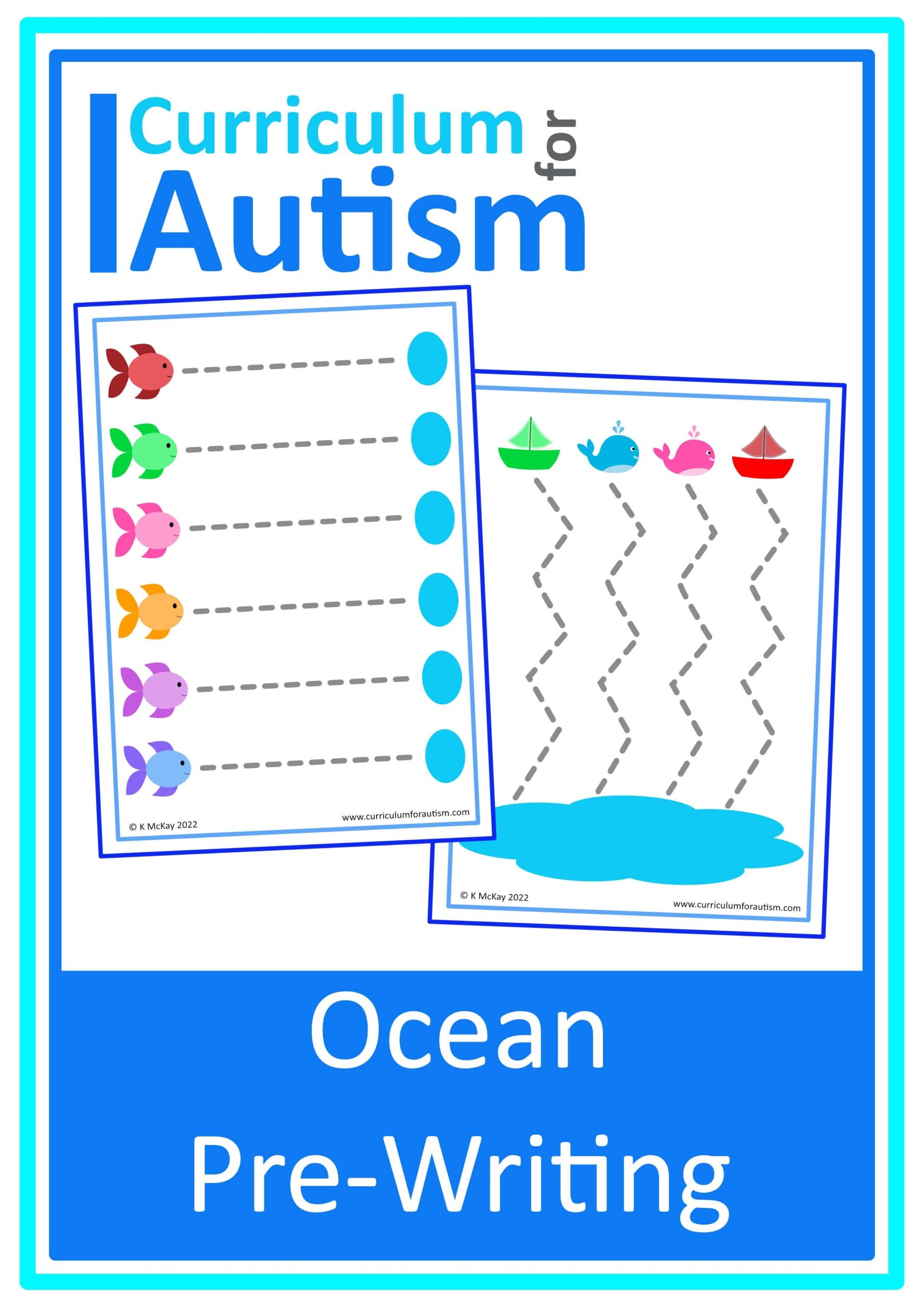 Autism Fine Motor Skills Tracing Simple Shapes Worksheets Special Education Class Homeschool ABA OT Curriculum For Autism