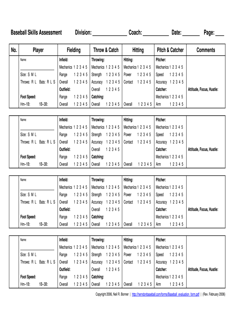 Baseball Tryouts Evaluation Form Pdf Fill Online Printable Fillable Blank PdfFiller