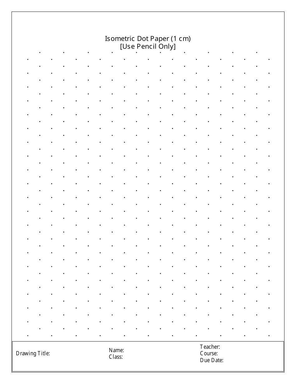 Black 1 Cm Isometric Dot Paper Template Pencil Only Download Printable PDF Templateroller