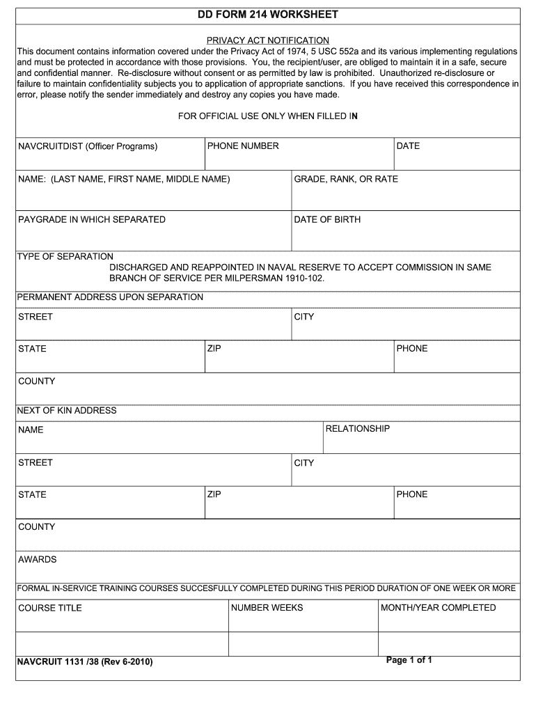Blank Dd 214 Forms Fill Online Printable Fillable Blank PdfFiller
