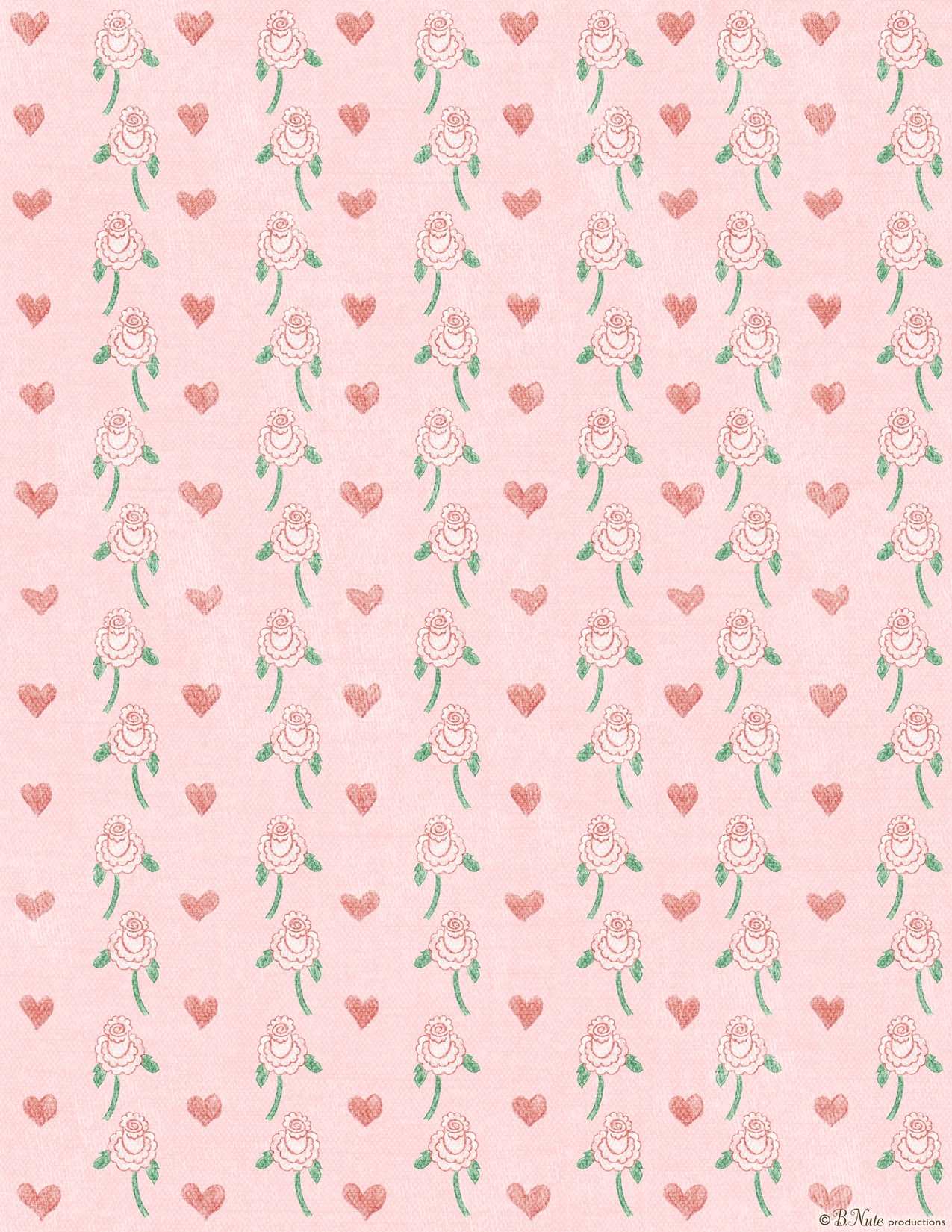 Bnute Productions Free Printable Valentine Craft Or Scrapbook Paper Worksheets Library